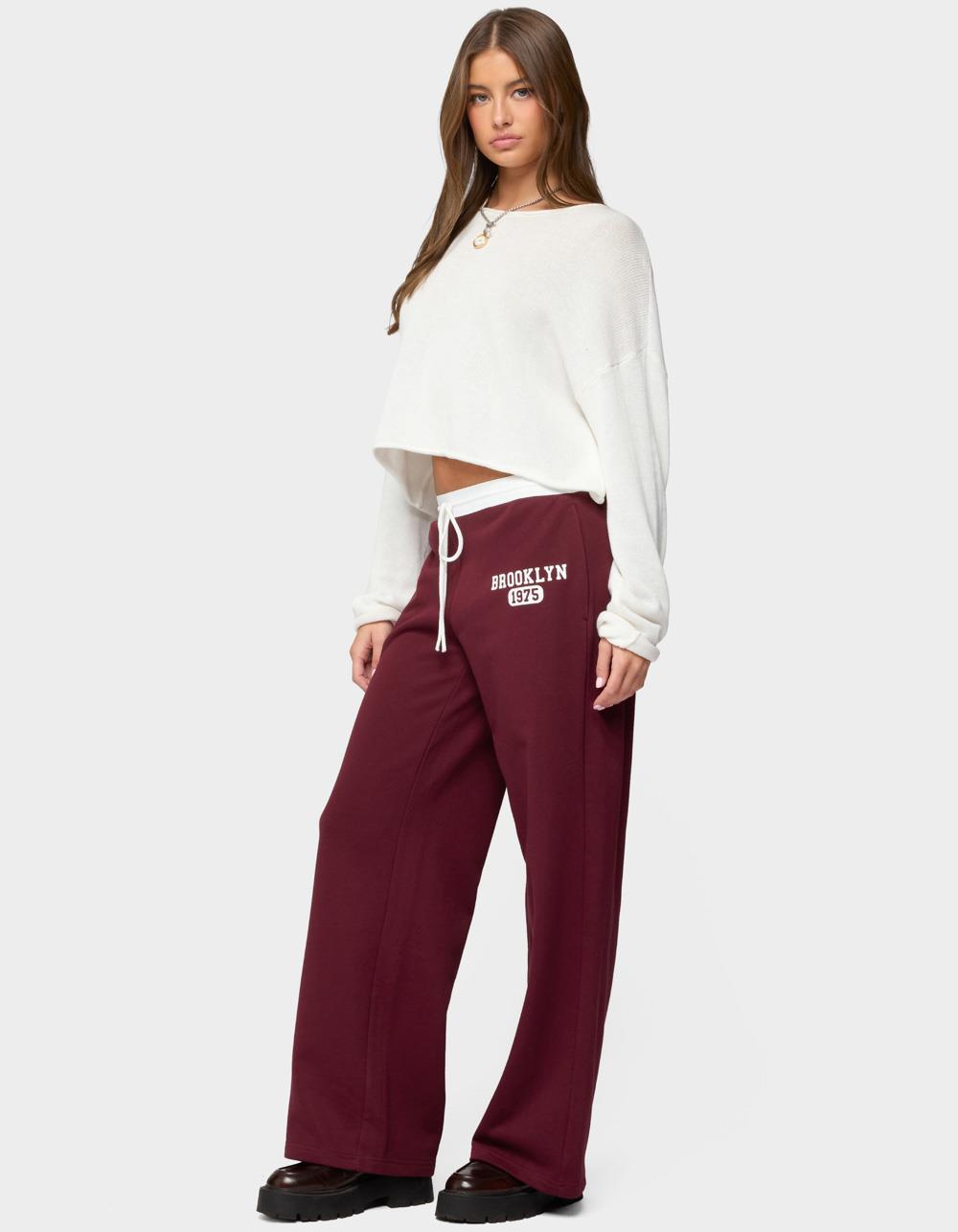 EDIKTED Brookie Sweatpants - DK RED