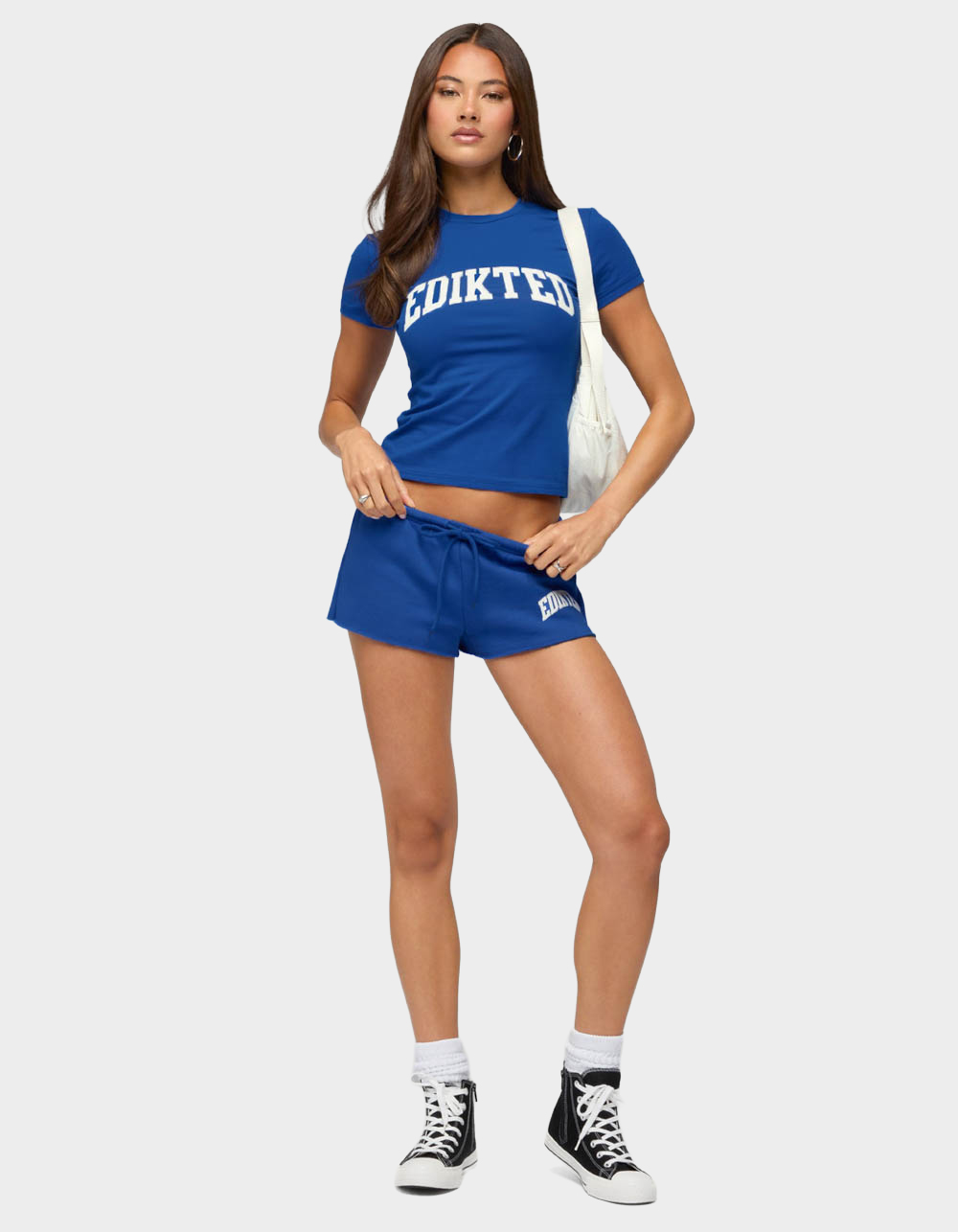 Edikted Sporty Babe Tee - BLUE