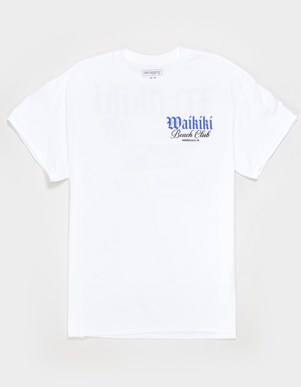 SAME GANG Waikiki Beach Club Mens Tee - WHITE