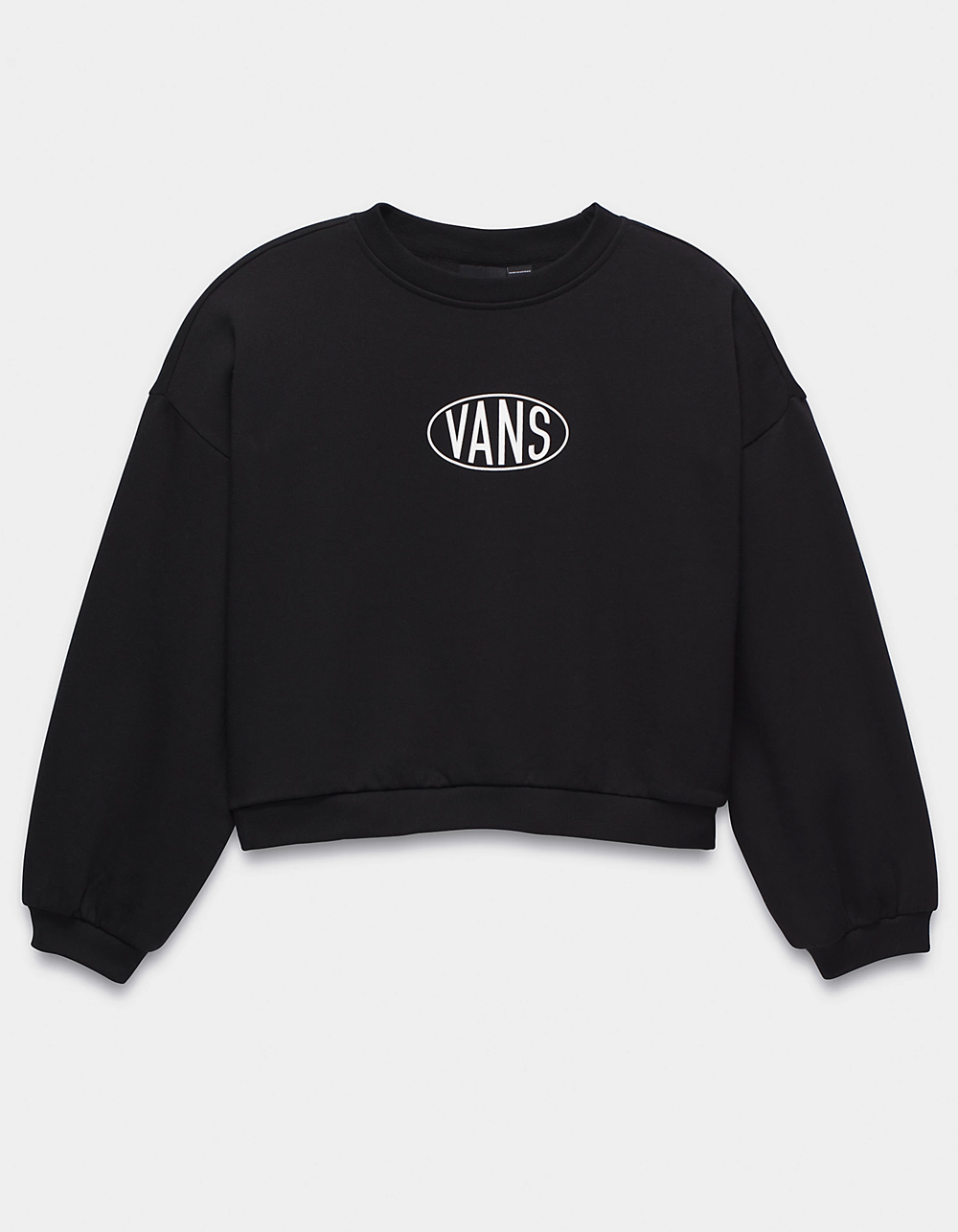 VANS Name Drop Girls Loose Crewneck Sweatshirt - BLACK