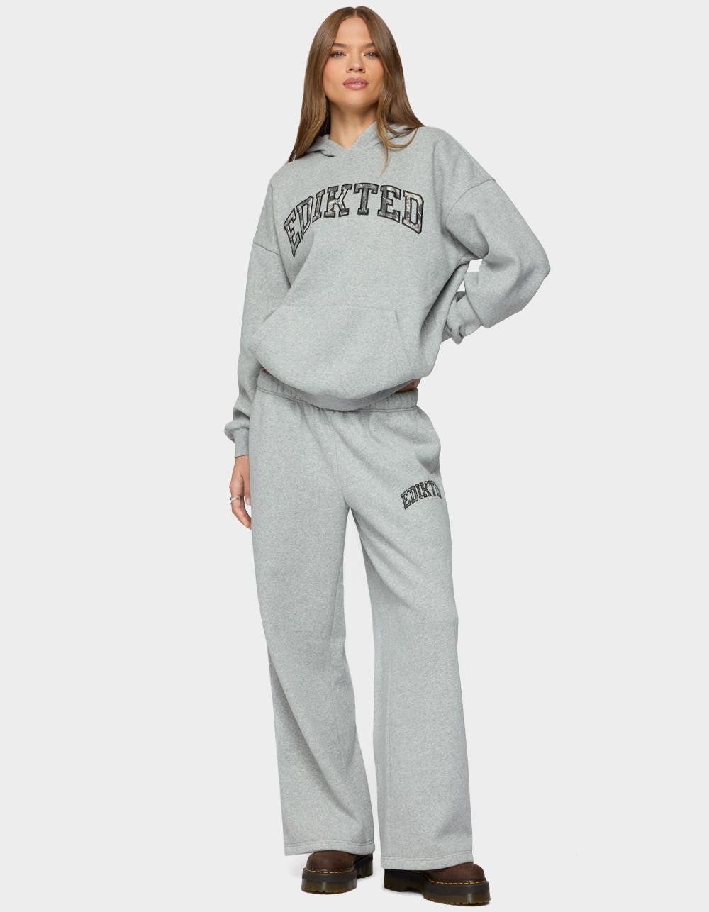 Edikted Camo Crush Sweatpants - GRAY