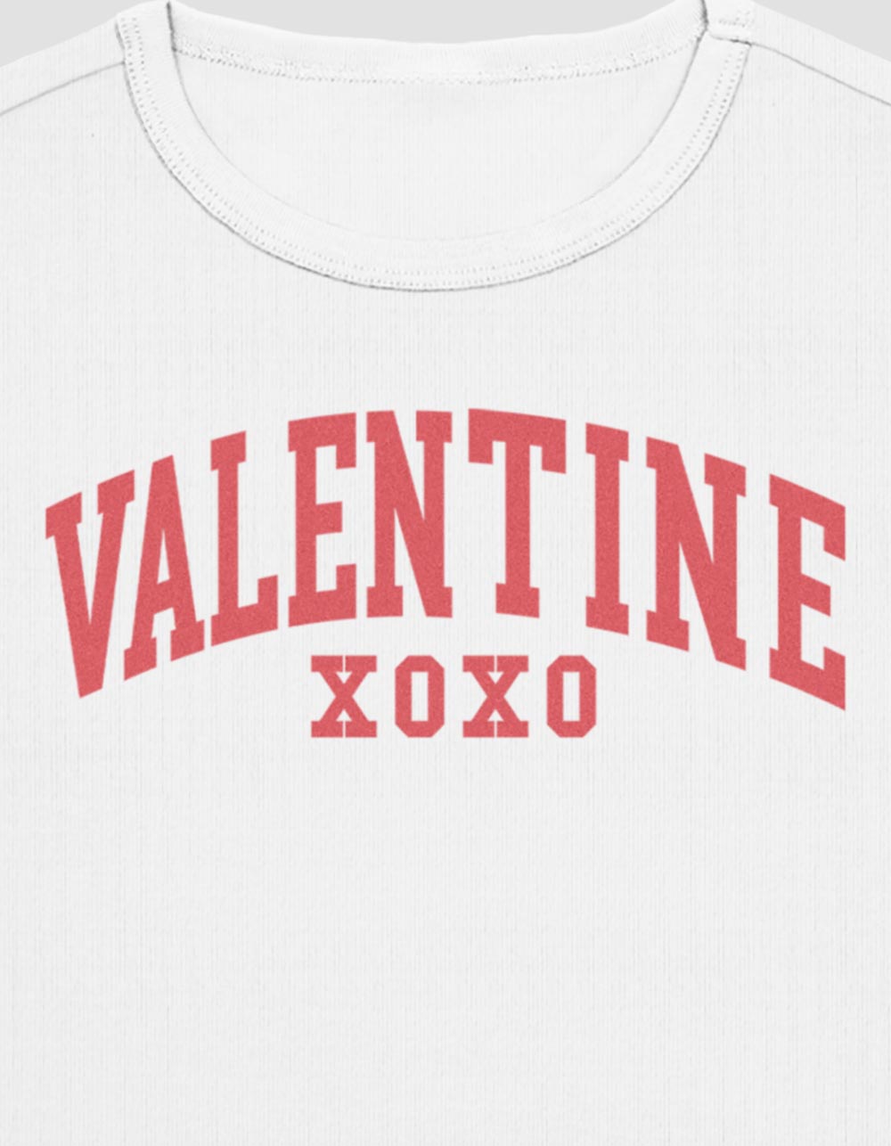 VALENTINE XOXO Womens Baby Tee - CREAM