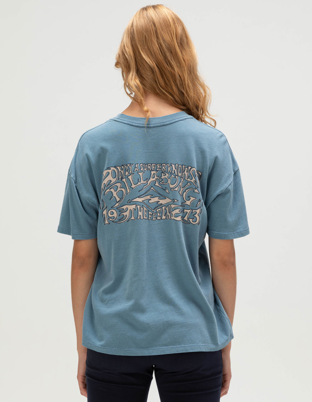 BILLABONG Australian Roots Womens Oversized Tee - BLUE