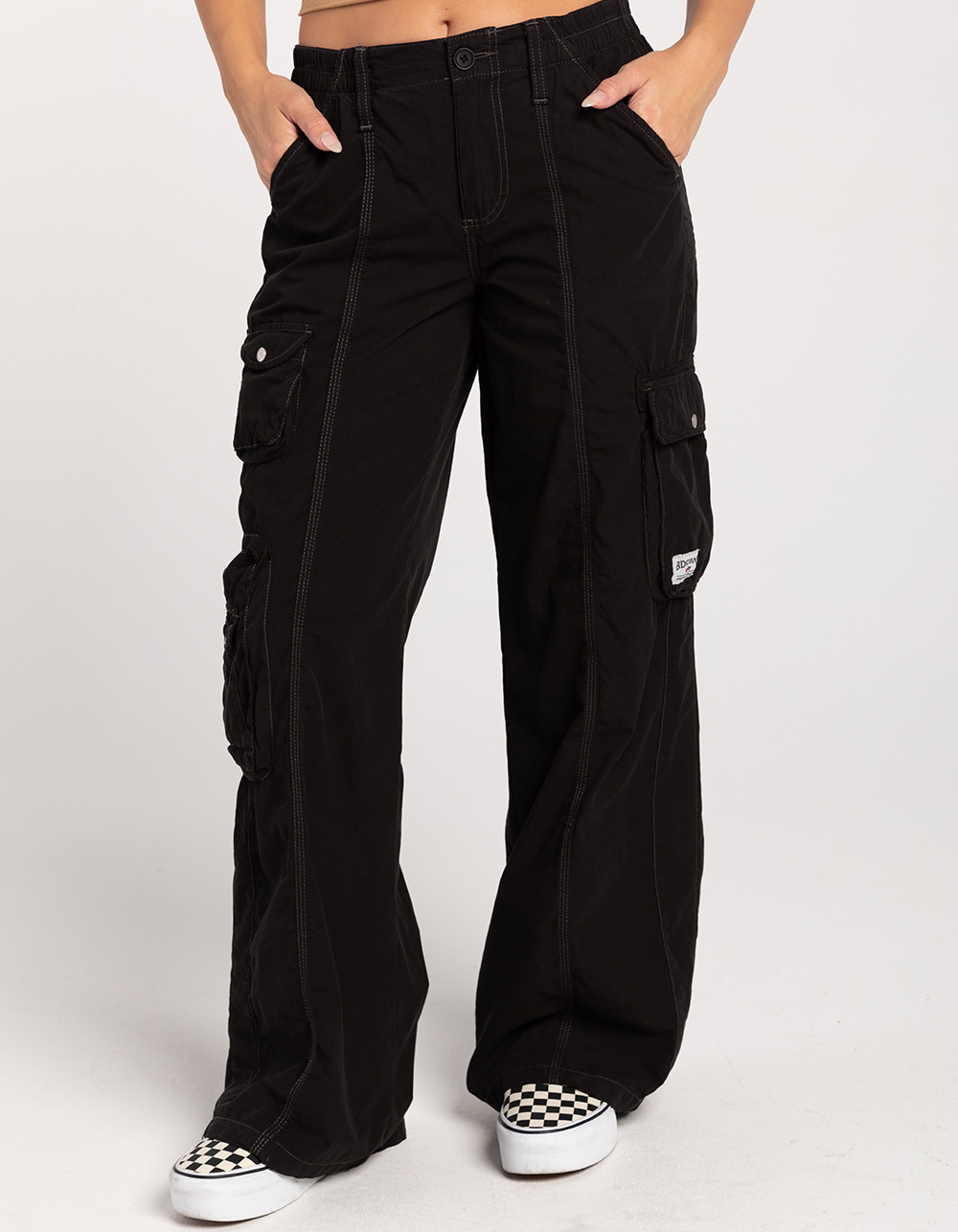 BDG Urban Outfitters New Y2K Womens Cargo Pants - BLACK
