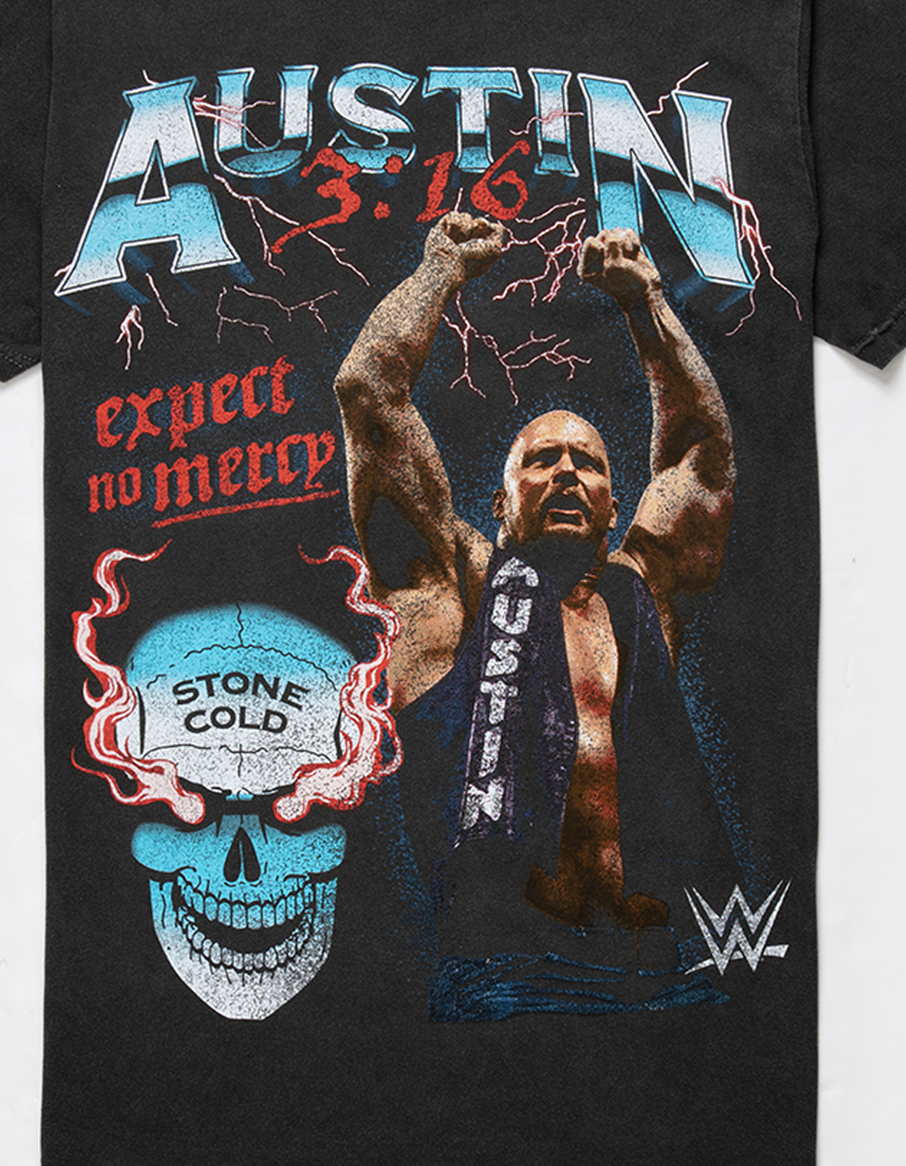 STEVE AUSTIN Expect No Mercy Mens Tee - BLACK