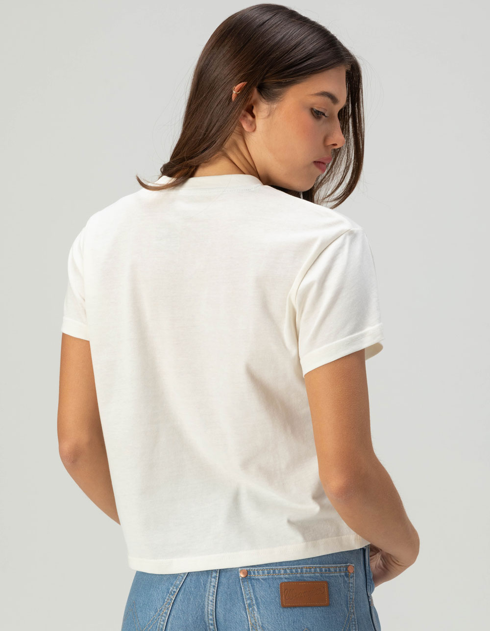 SENDERO PROVISIONS CO. Palomino Womens Crop Tee - WHITE