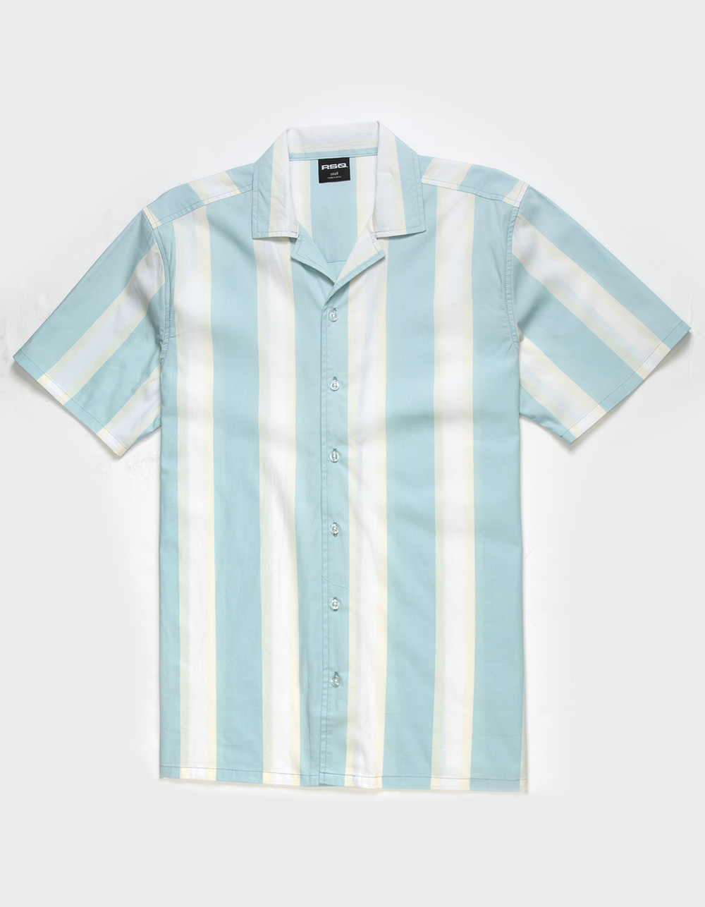 RSQ Mens Stripe Button Up Shirt - WHT/BLUE