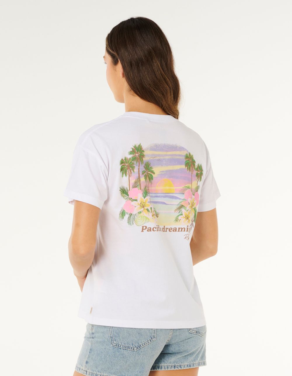 RIP CURL Poolside Relaxed Womens Tee - WHITE