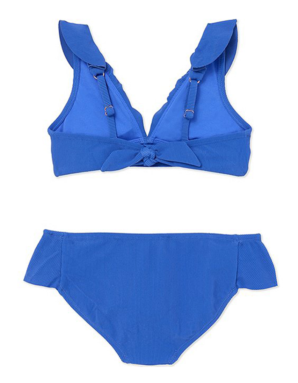 RAISINS Aquarius Ruffle Girls Bralette Bikini Set - BLUE