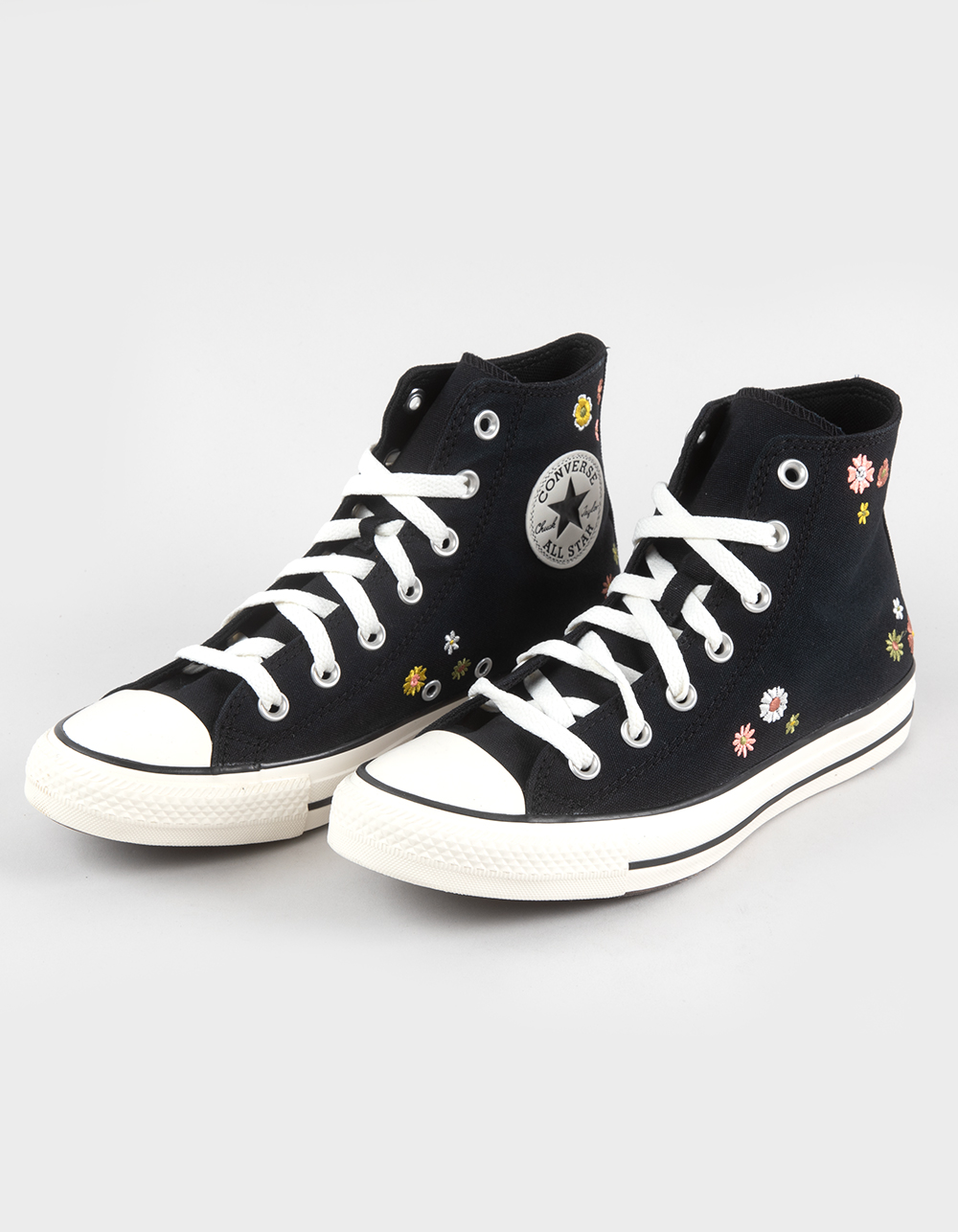 CONVERSE All Star Flower Power Womens High Top Shoes - BLACK