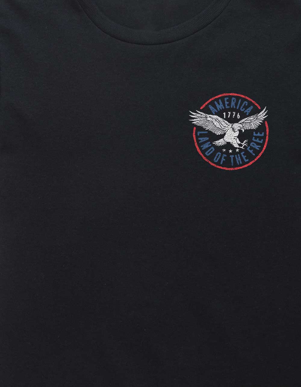 EAGLE Land Of The Free Unisex Kids Tee - BLACK