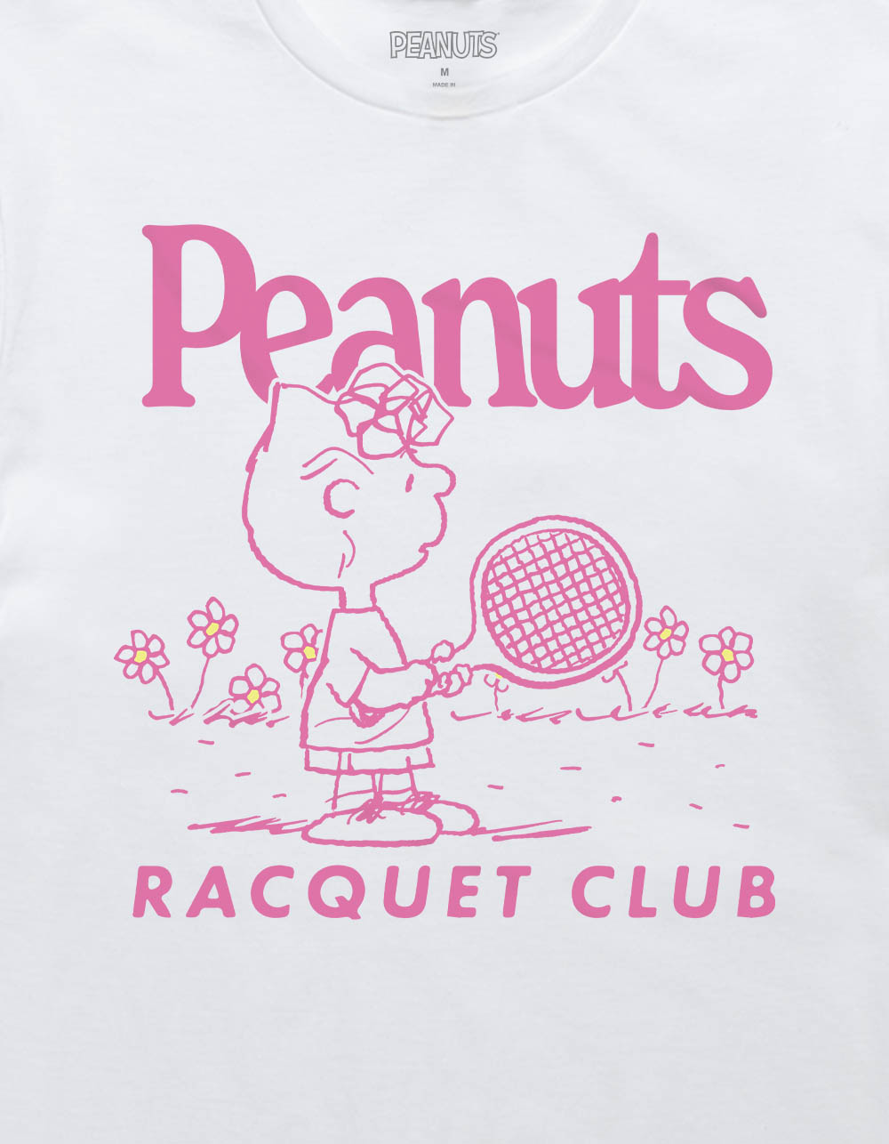 PEANUTS Sally Racquet Club Unisex Tee - WHITE