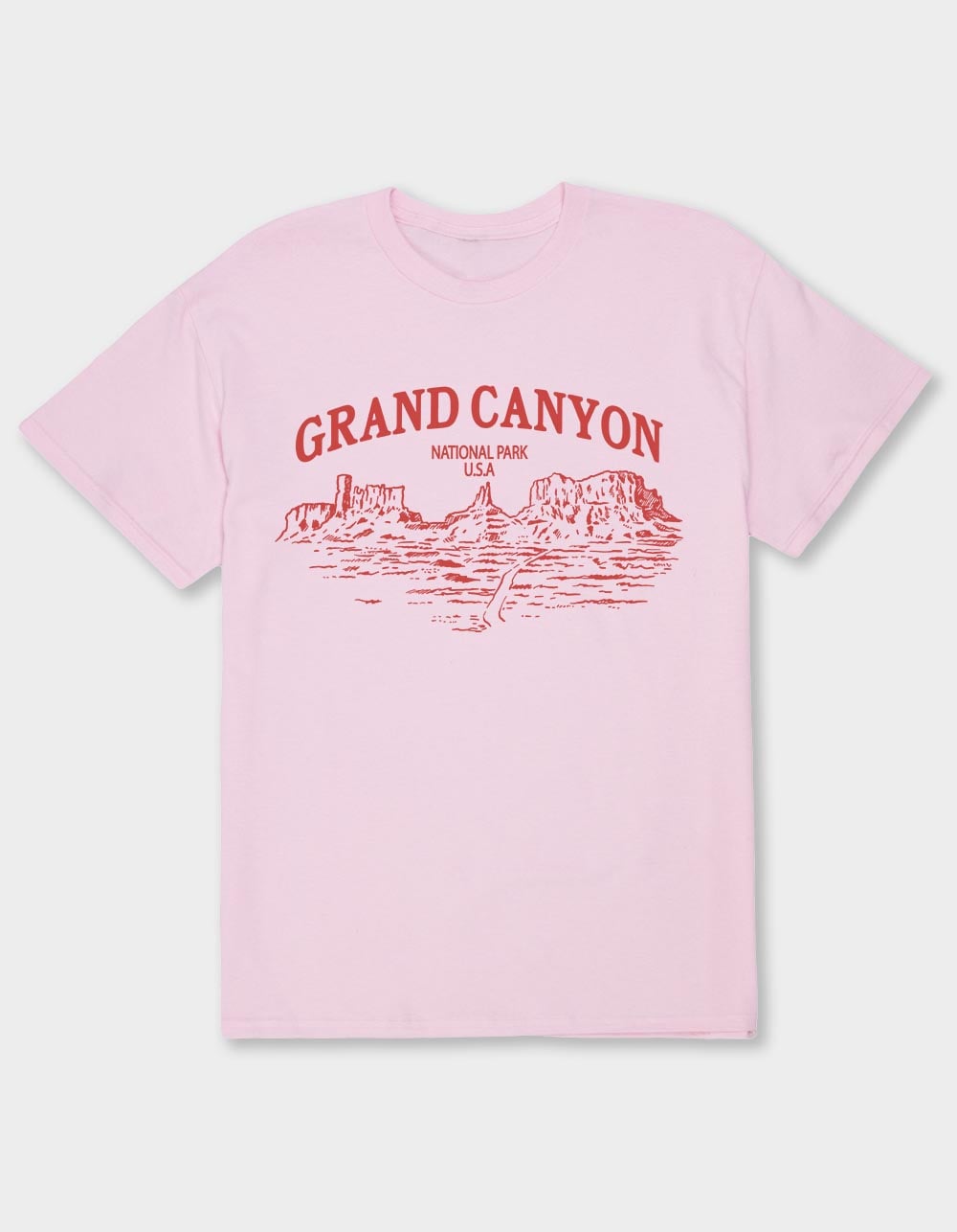 GRAND CANYON Sketch Unisex Tee - LIGHT PINK