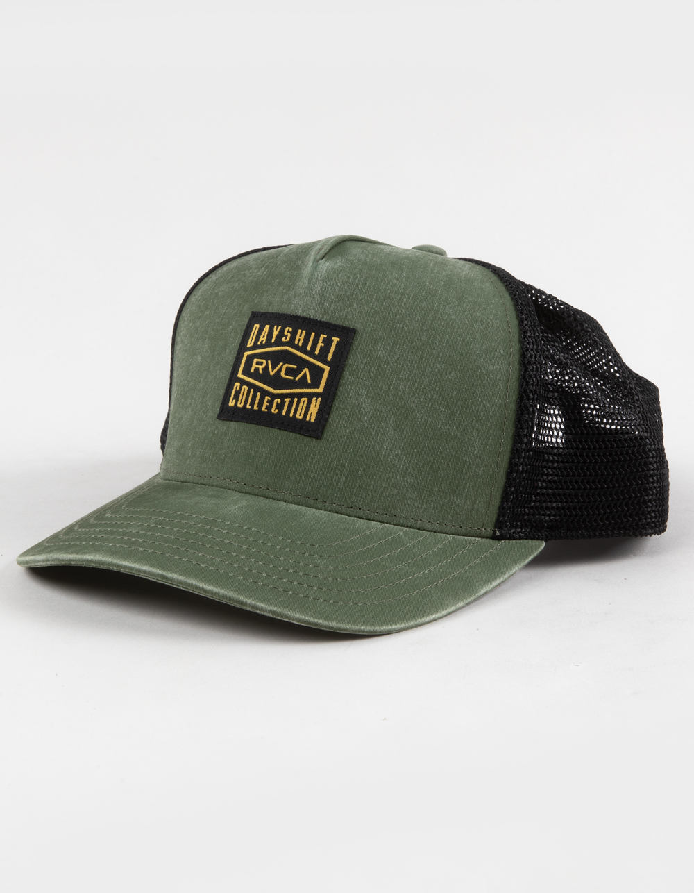 RVCA Dayshift Waxed Trucker Hat - OLIVE