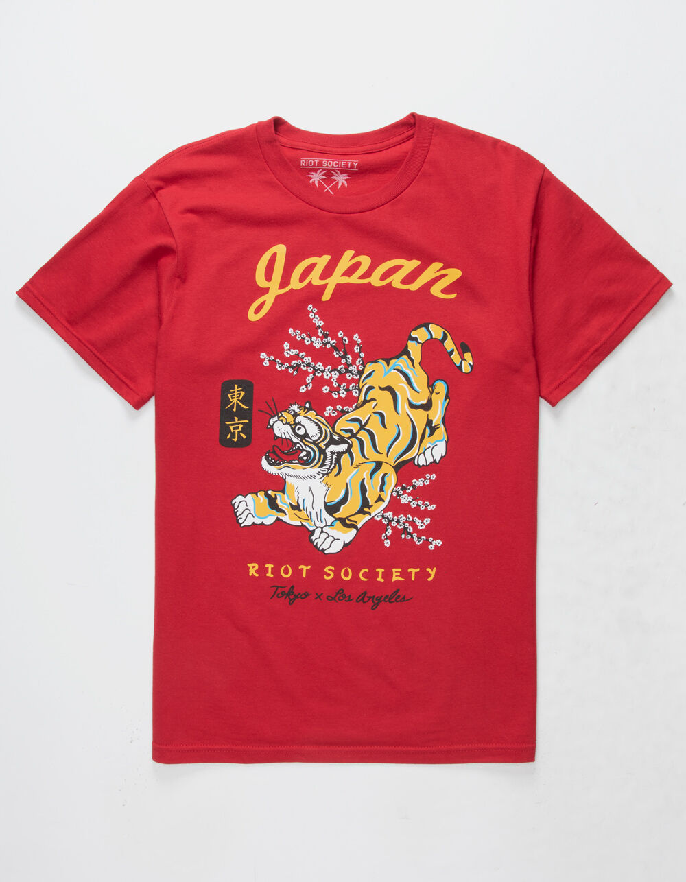 RIOT SOCIETY Tiger Blossom Red Mens T-Shirt | Arden Fair