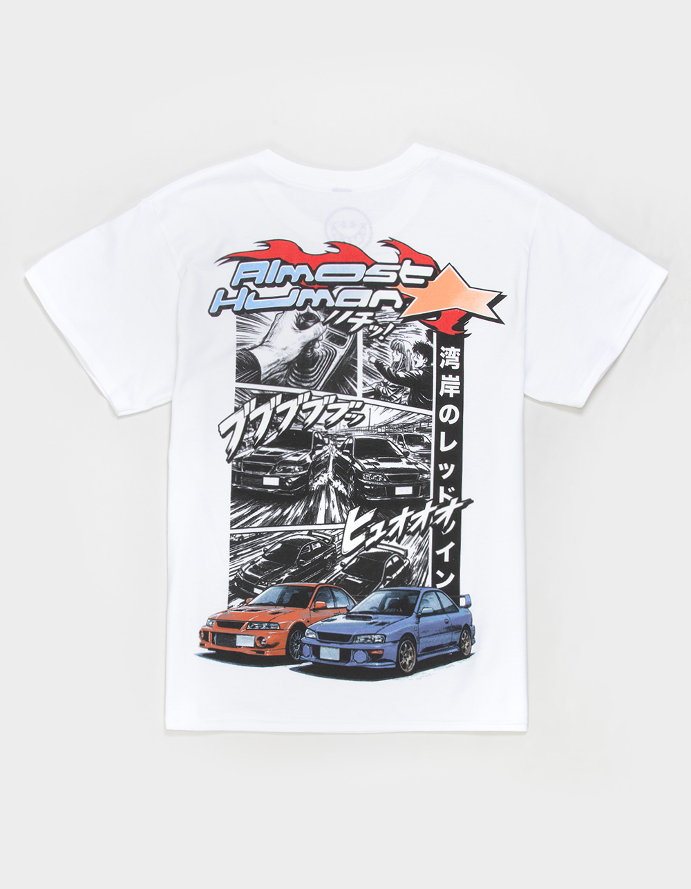 ALMOST HUMAN Wangan Red Boys Tee - WHITE