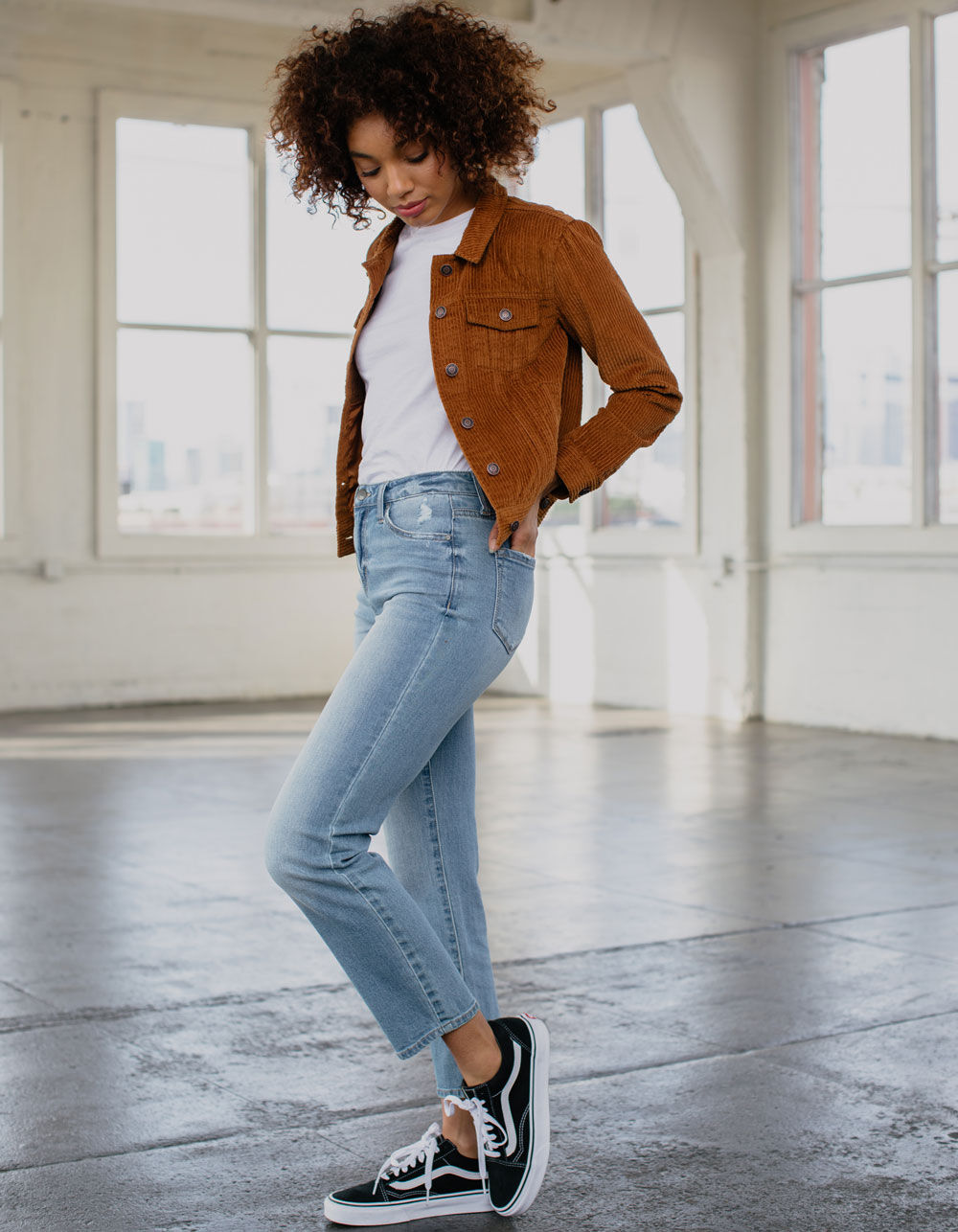 RSQ Camel Womens Corduroy Jacket 