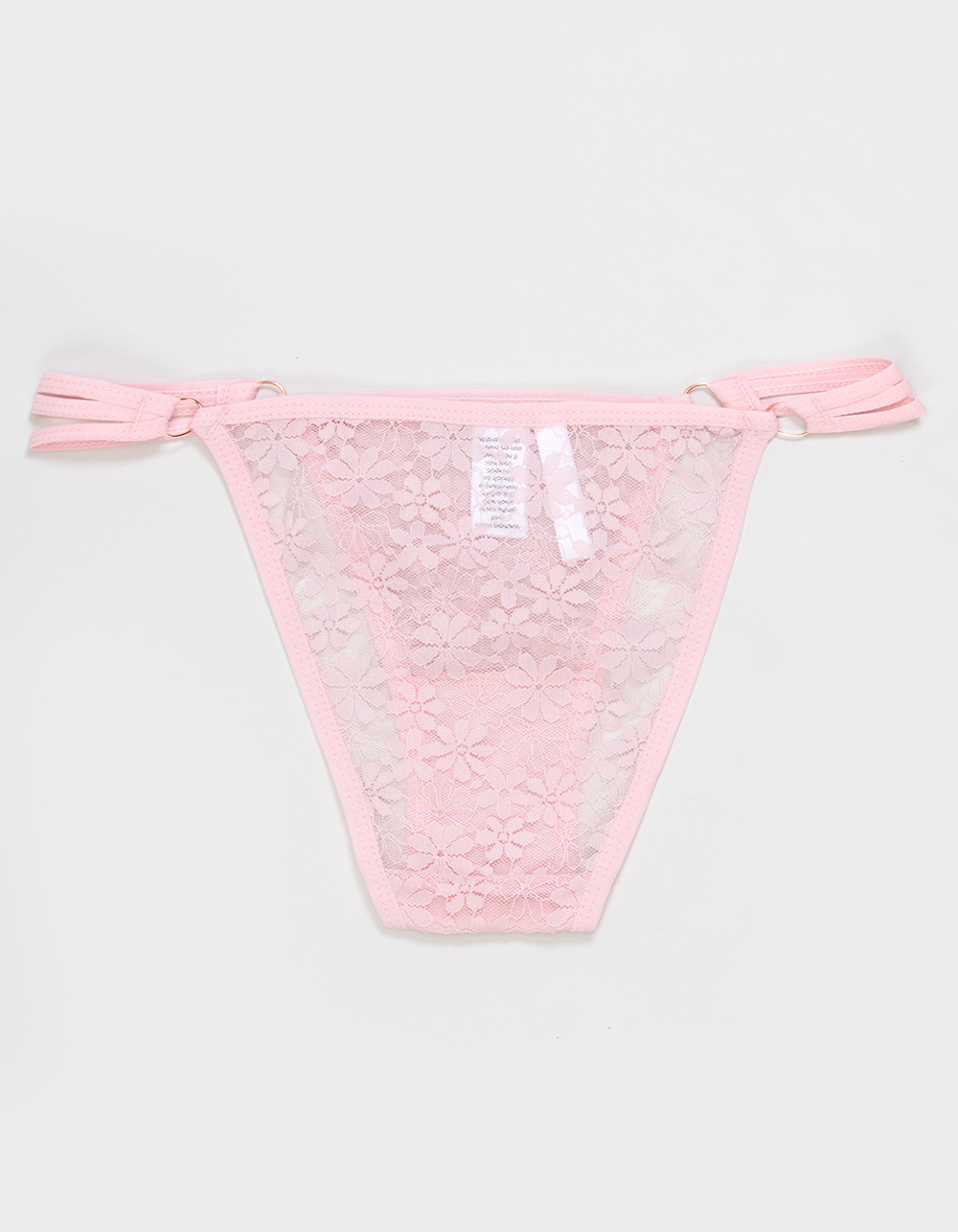 FULL TILT Strappy Side Lace Cheeky Panties - LIGHT PINK