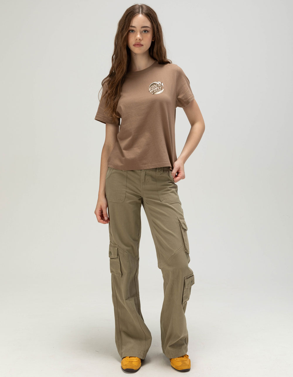 SANTA CRUZ Wave Dot Womens Tee - BROWN