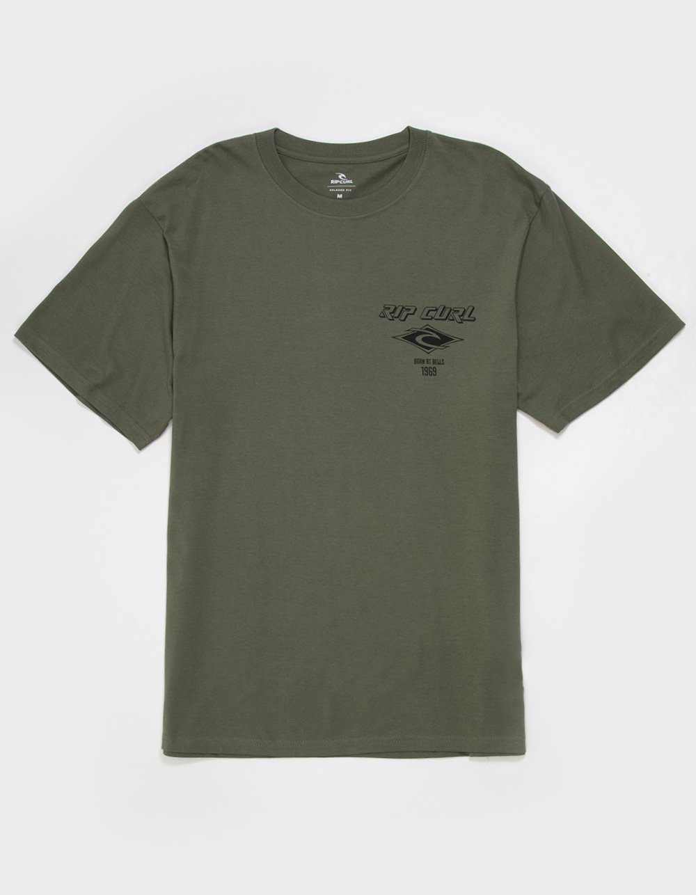RIP CURL Fade Out Icon Mens Tee - OLIVE
