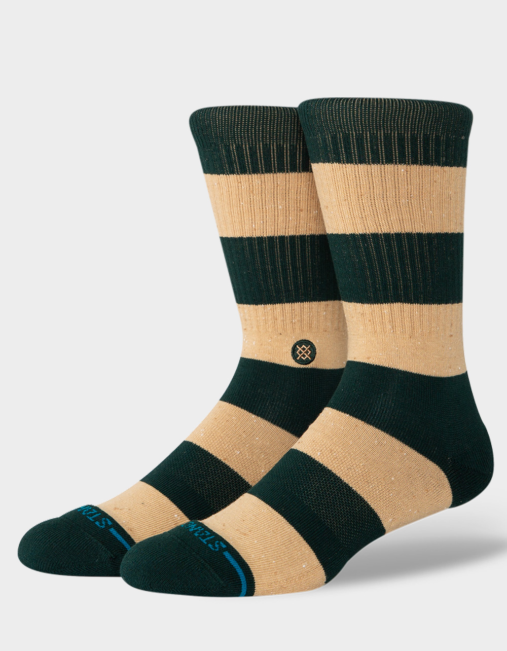 STANCE Nep Stripe Mens Crew Socks - GREEN COMBO