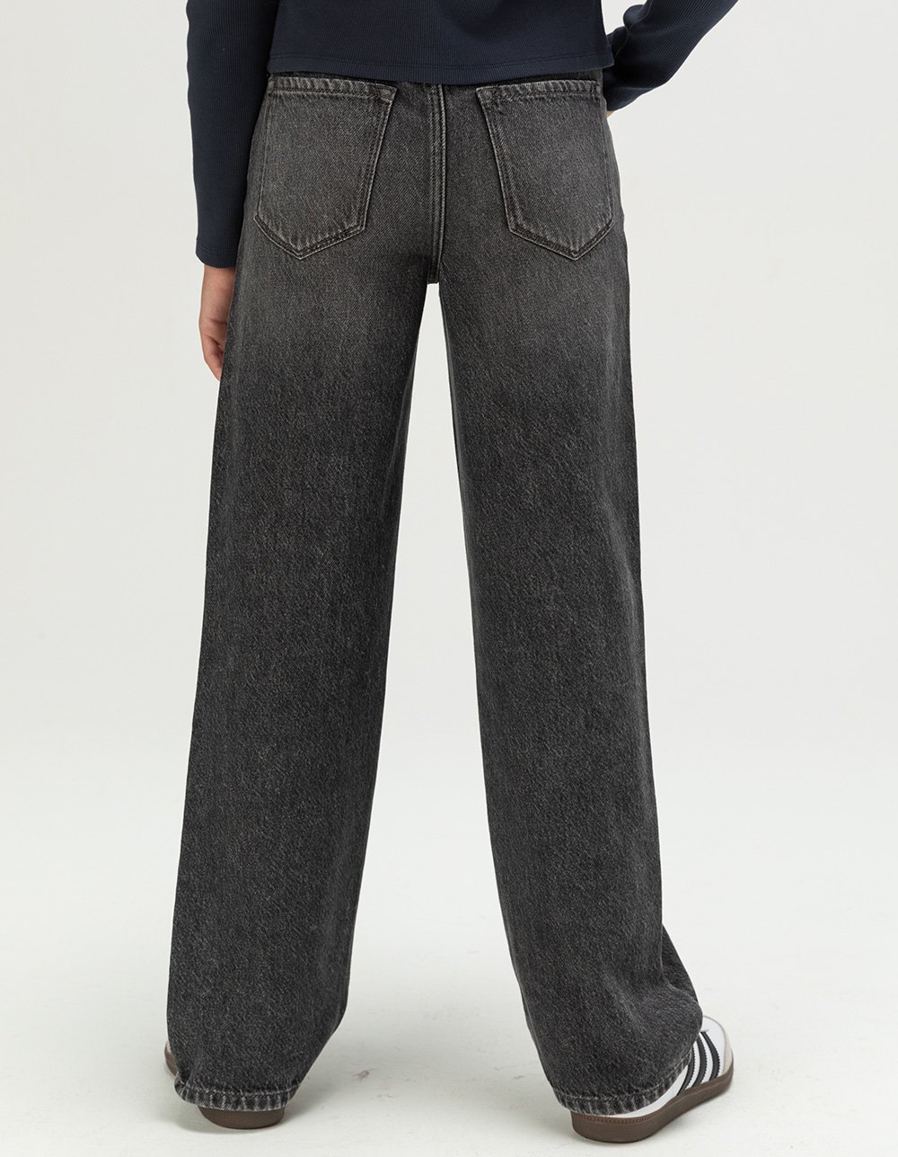 RSQ Girls High Rise Wide Leg Jeans - DARK GRAY