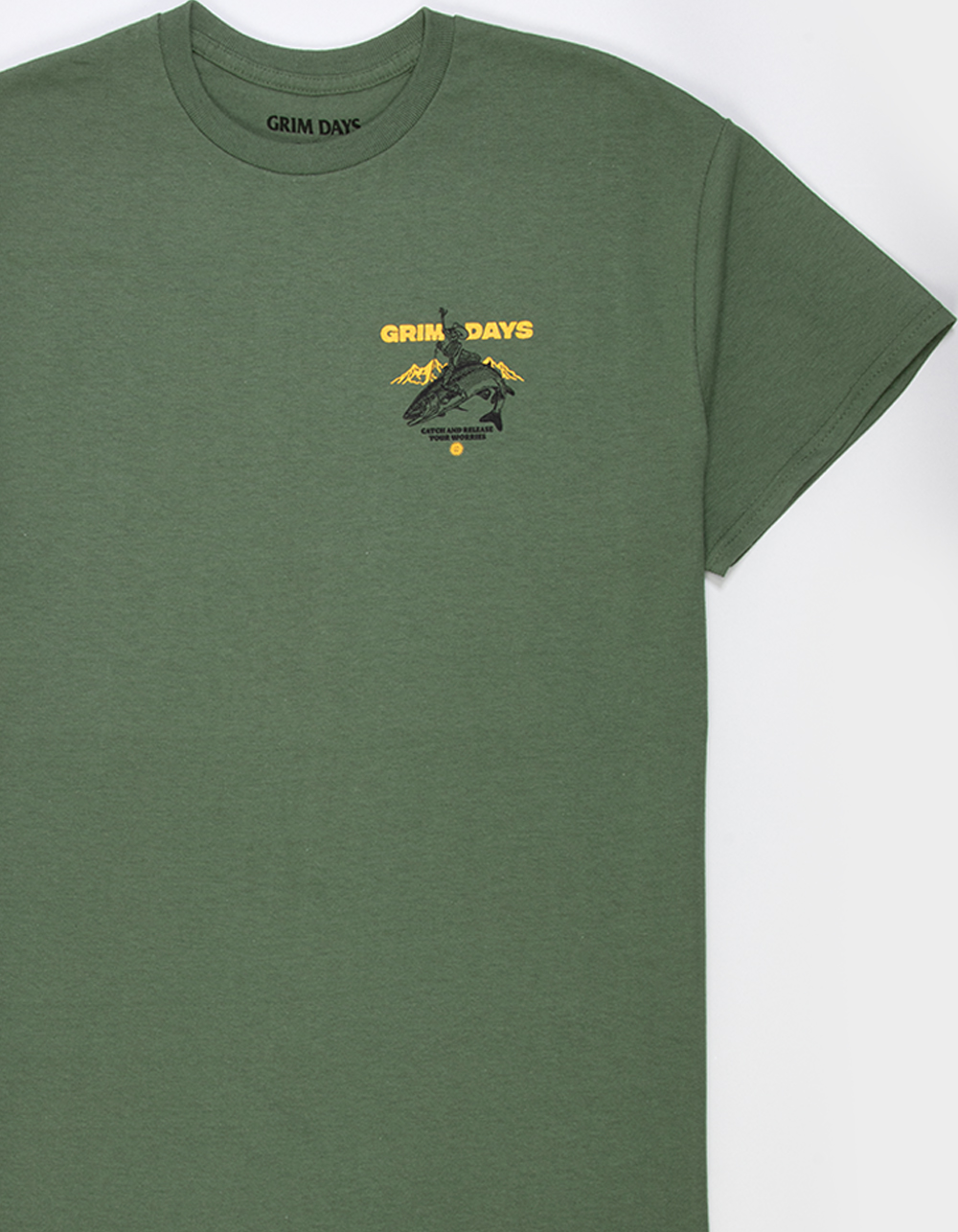 GRIM DAYS Bait Shop Mens Tee - MILITARY