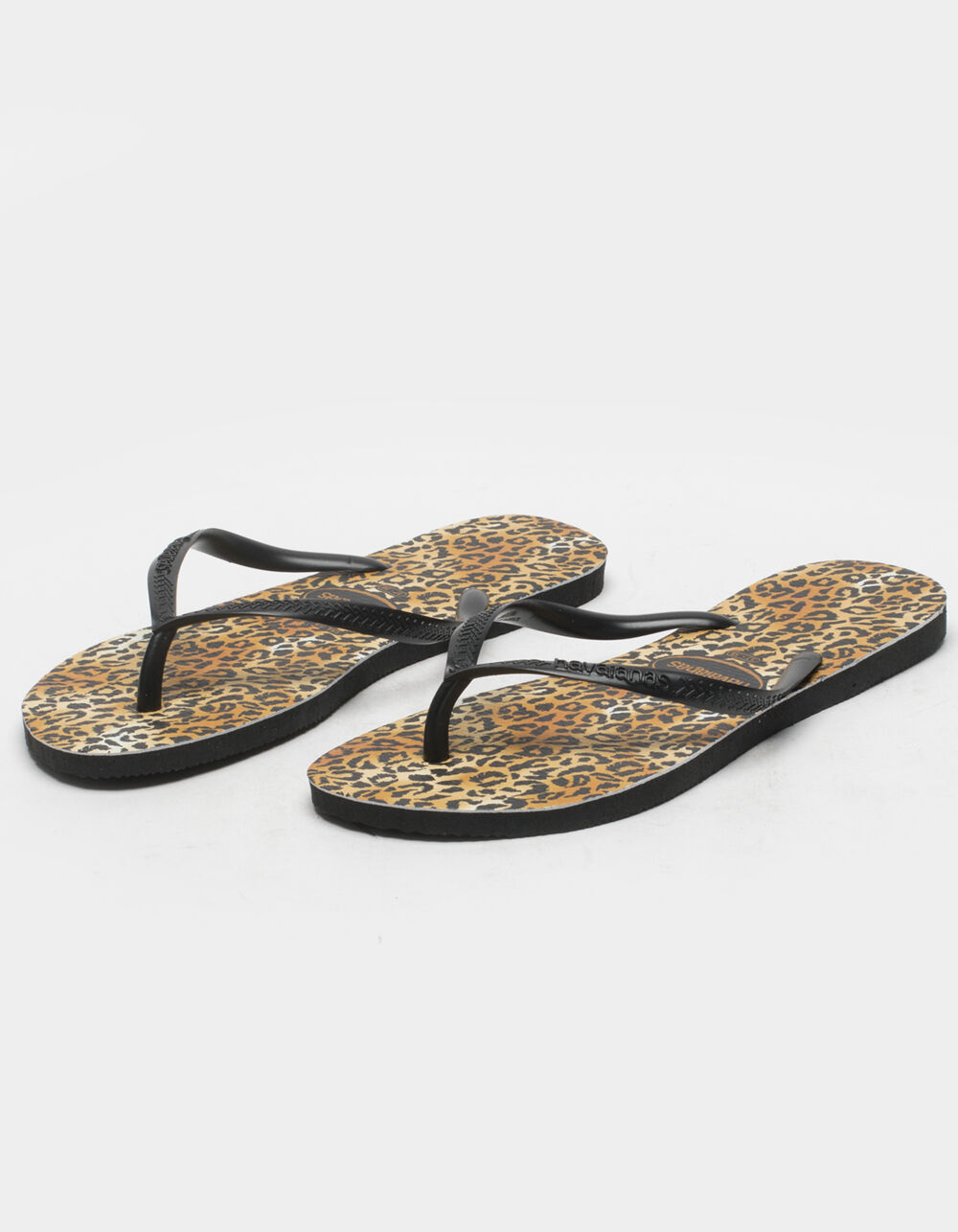 HAVAIANAS Slim Animals Womens Leopard Flip Flop Sandals - BLKMU | Tillys