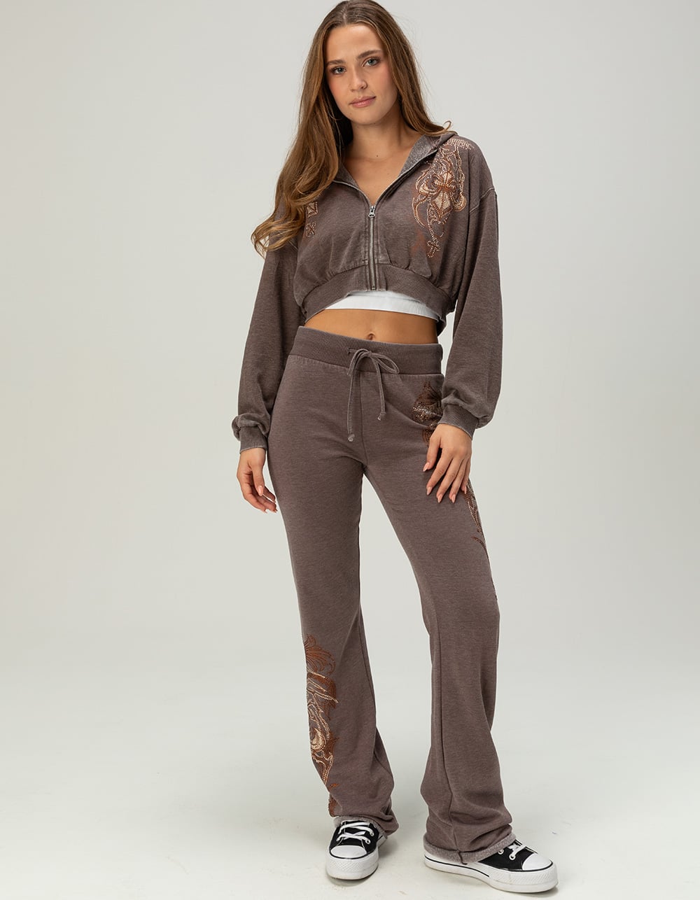 AFFLICTION Shred Fest Womens Sweatpants - TAUPE