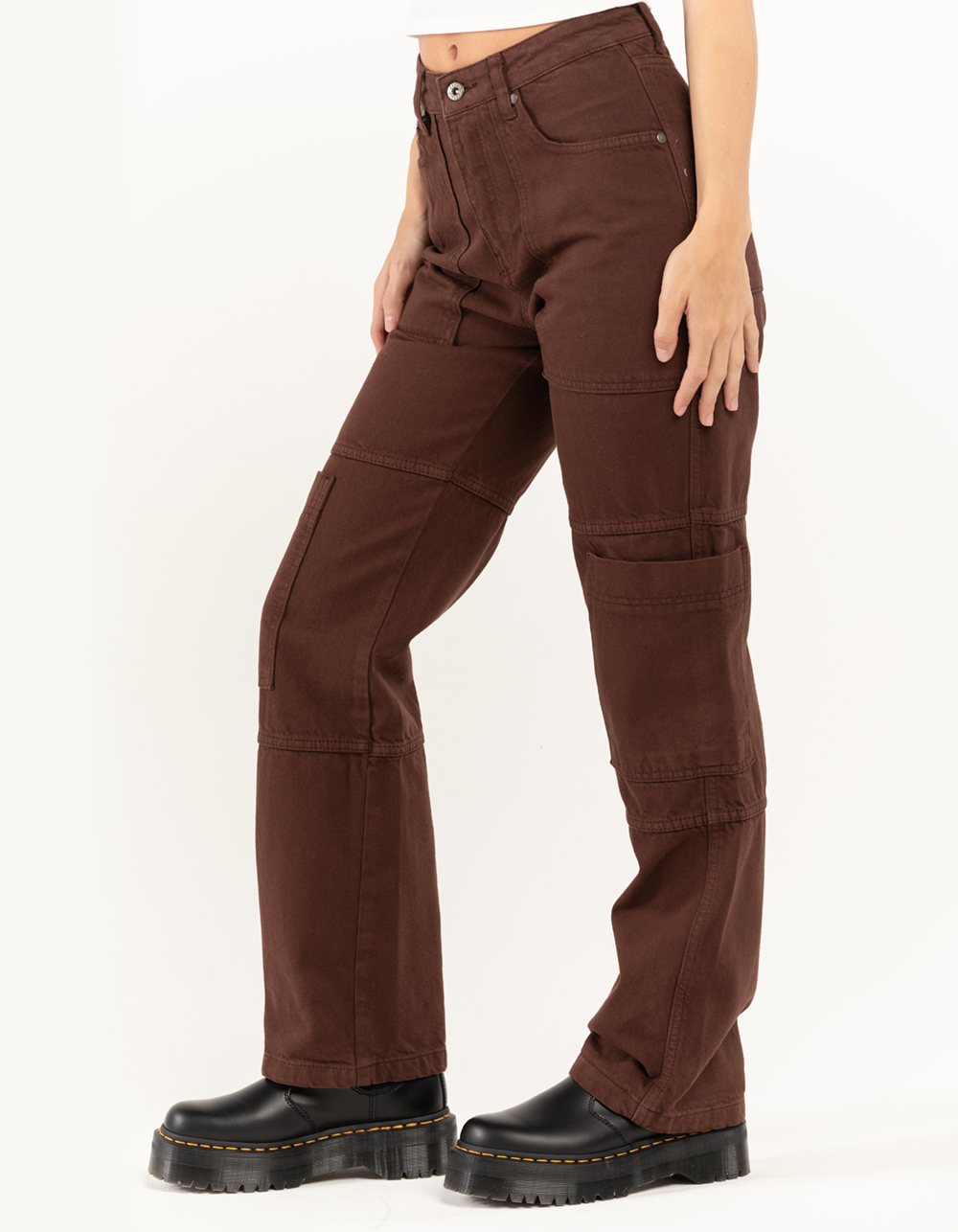 THE RAGGED PRIEST Combat Womens Jeans BROWN Tillys