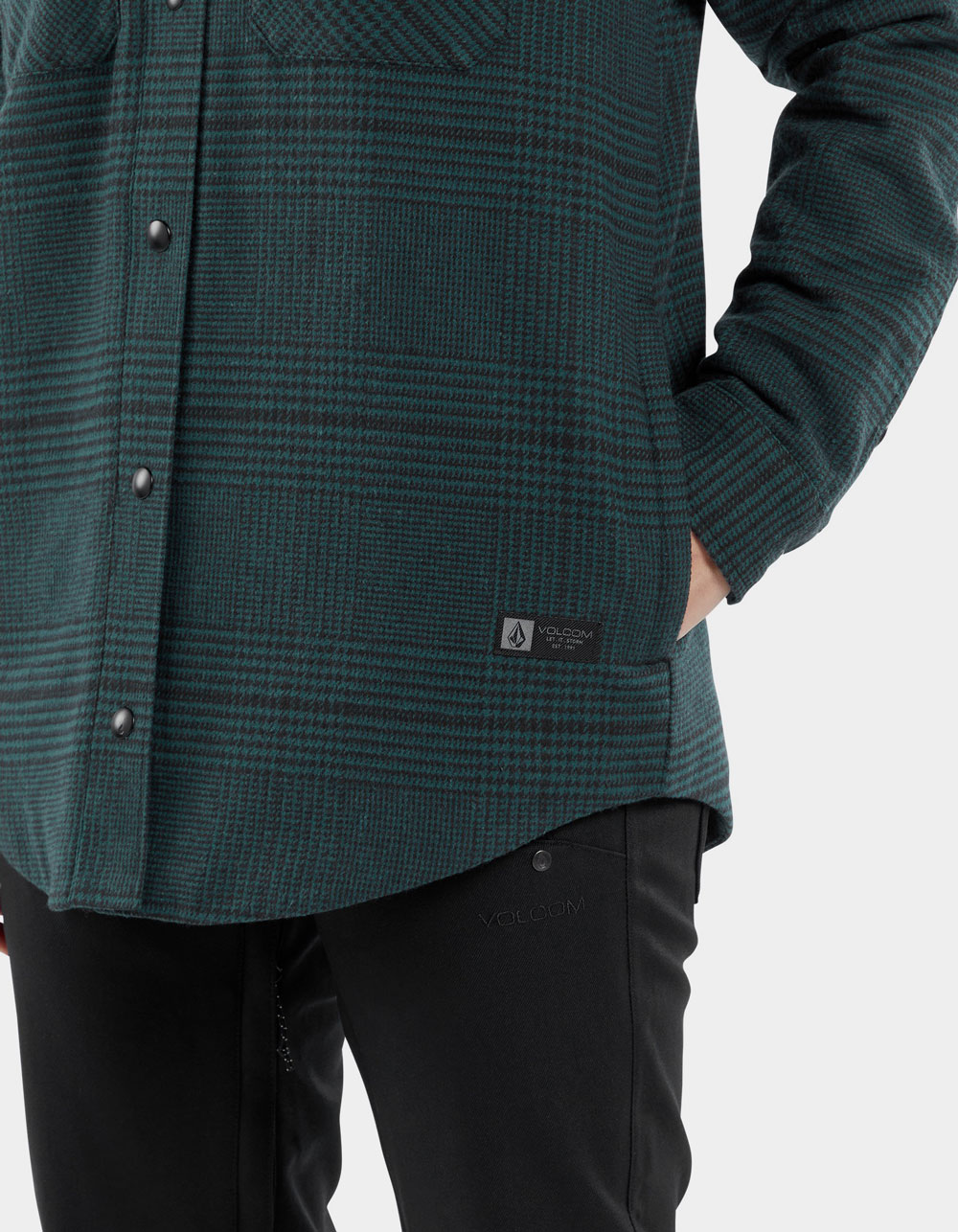 VOLCOM Womens Insulated Riding Flannel - MULTI