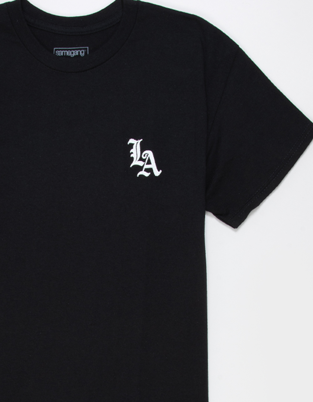 SAME GANG Rhinestone LA Mens Tee - BLACK