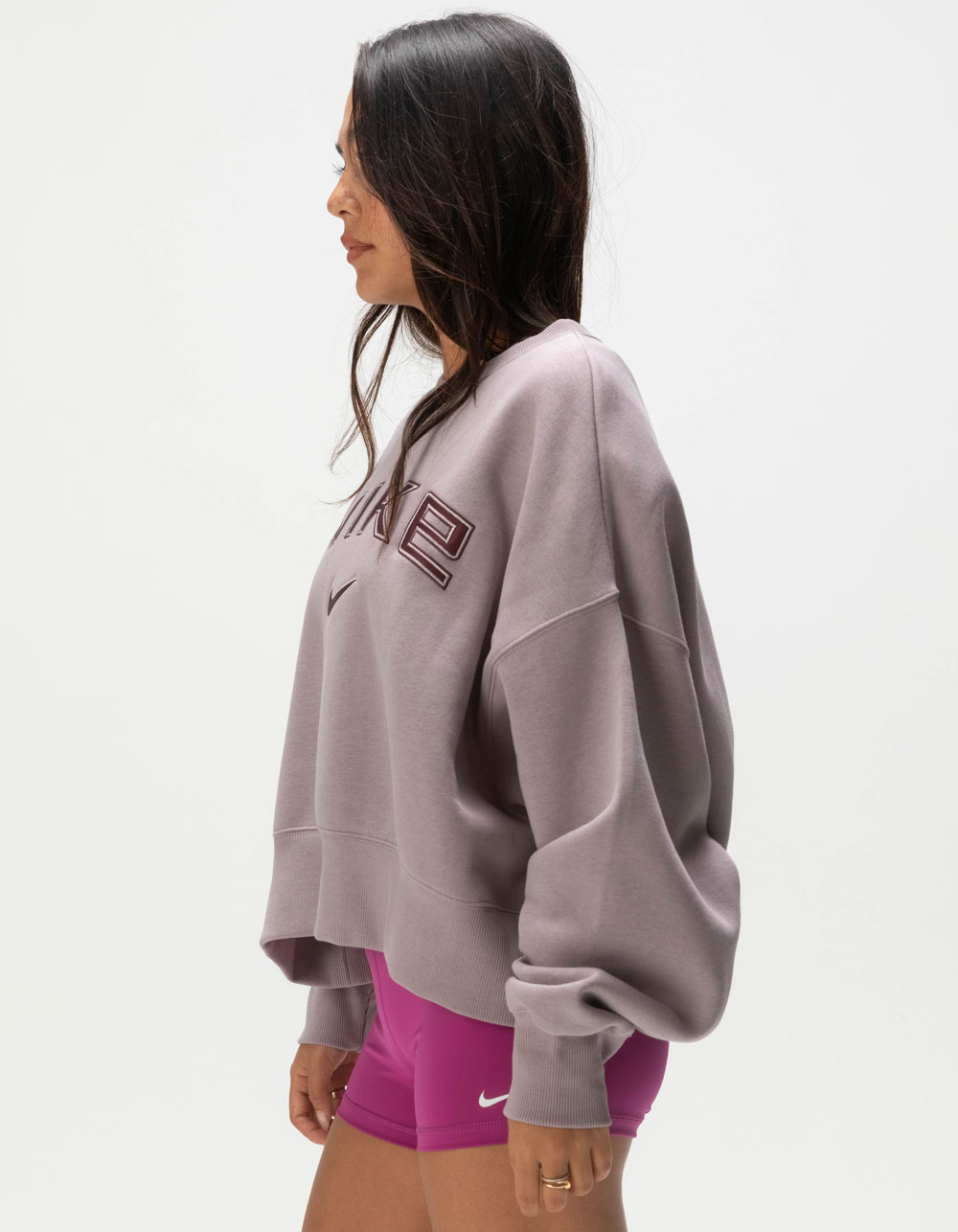 NIKE Sportswear Phoenix Fleece Womens Crewneck Sweatshirt - LT AMETHYST