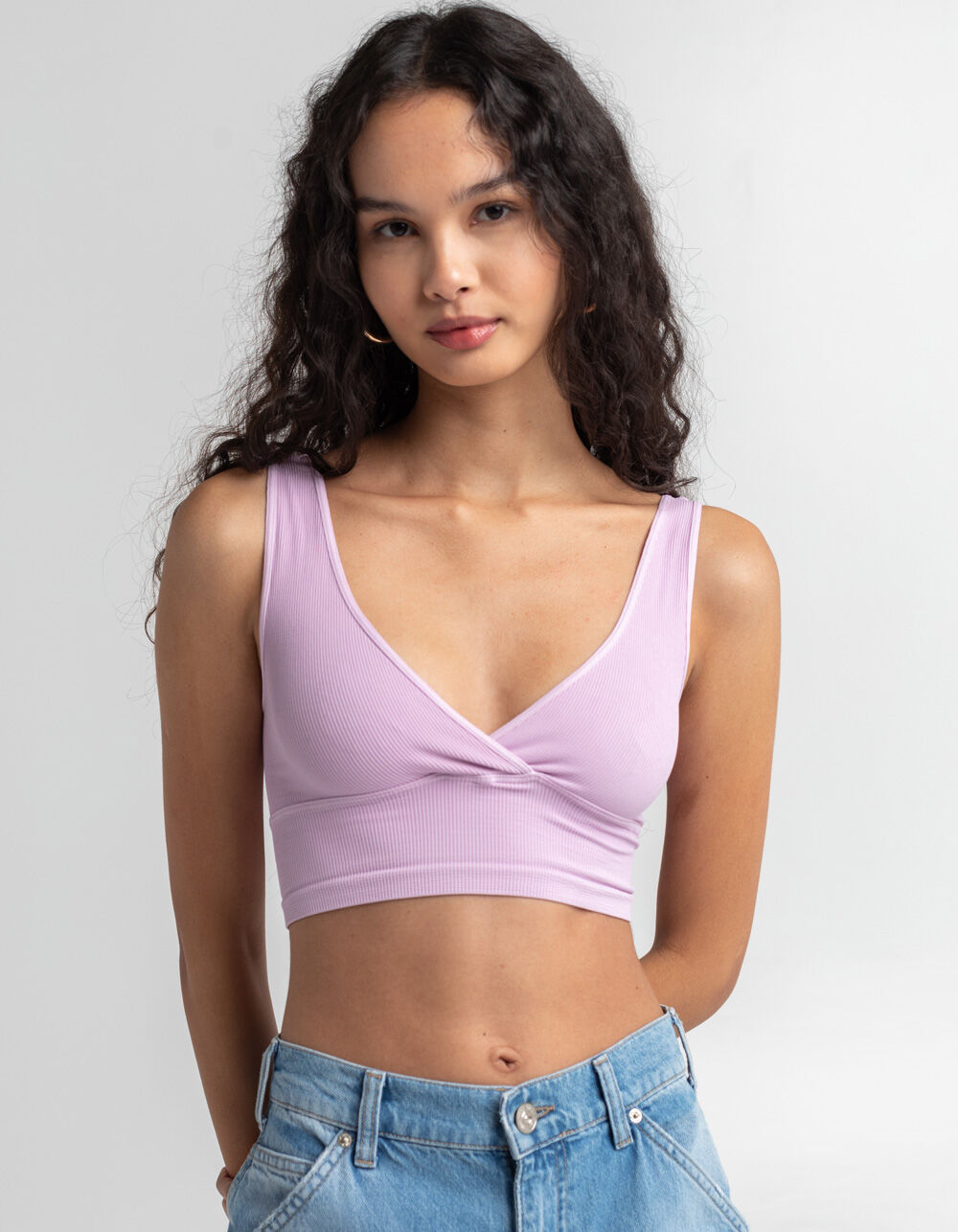 FULL TILT Seamless Surplice Bralette LTPUR Tillys