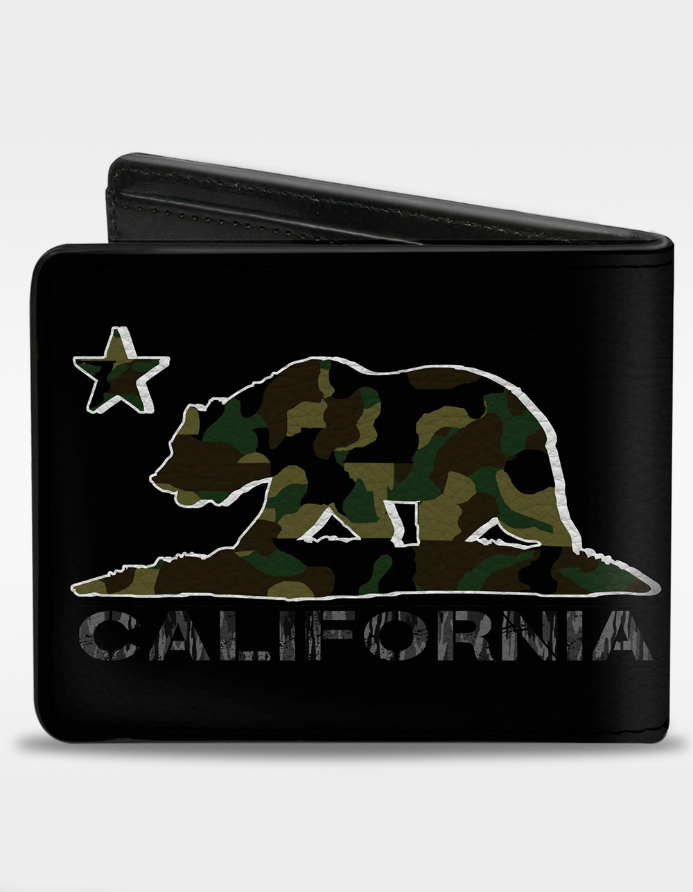 BUCKLE-DOWN California Flag Bear Bifold Wallet - MULTI