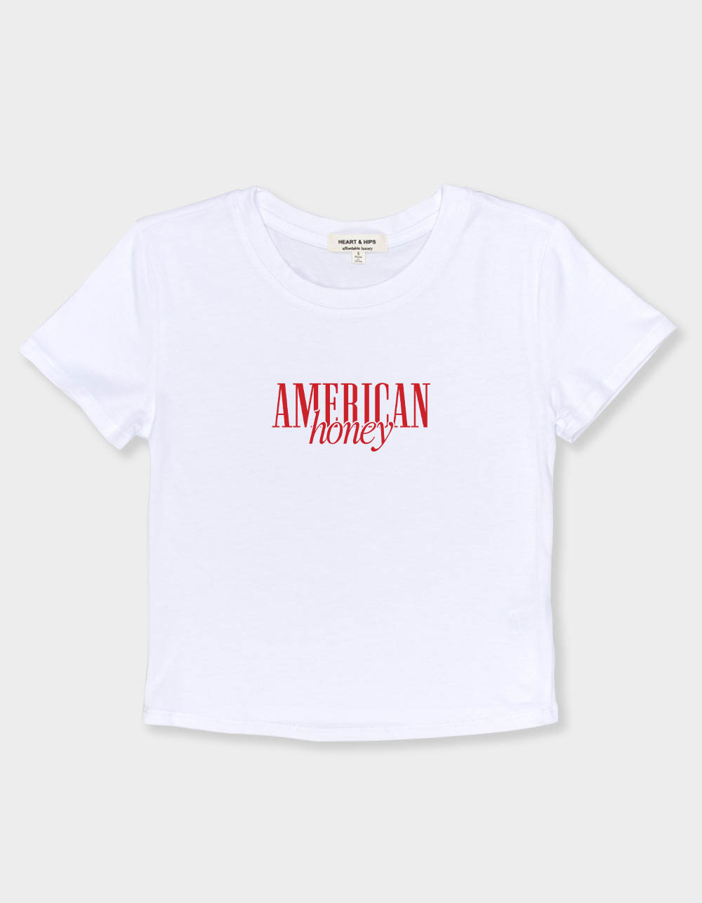 AMERICAN Honey Womens Baby Tee - WHITE