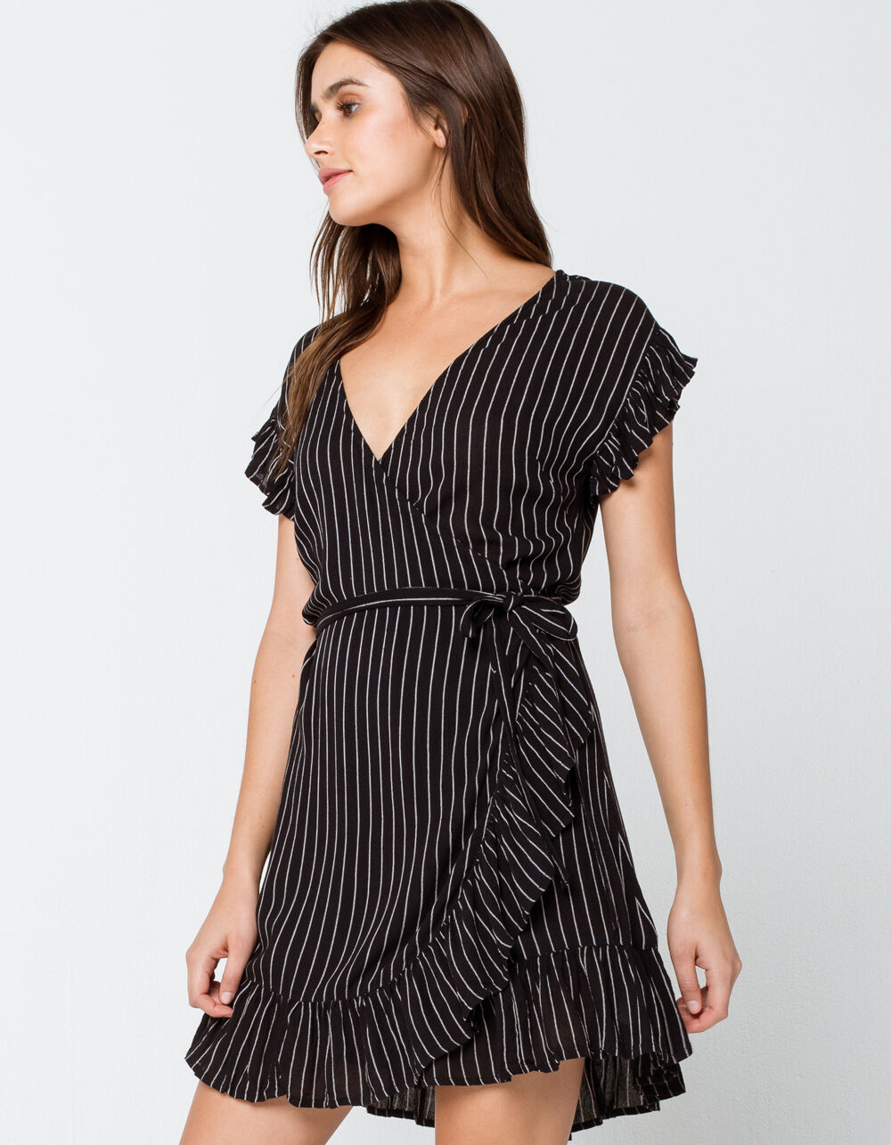 BILLABONG Wrap And Roll Wrap Dress BLACK Tillys