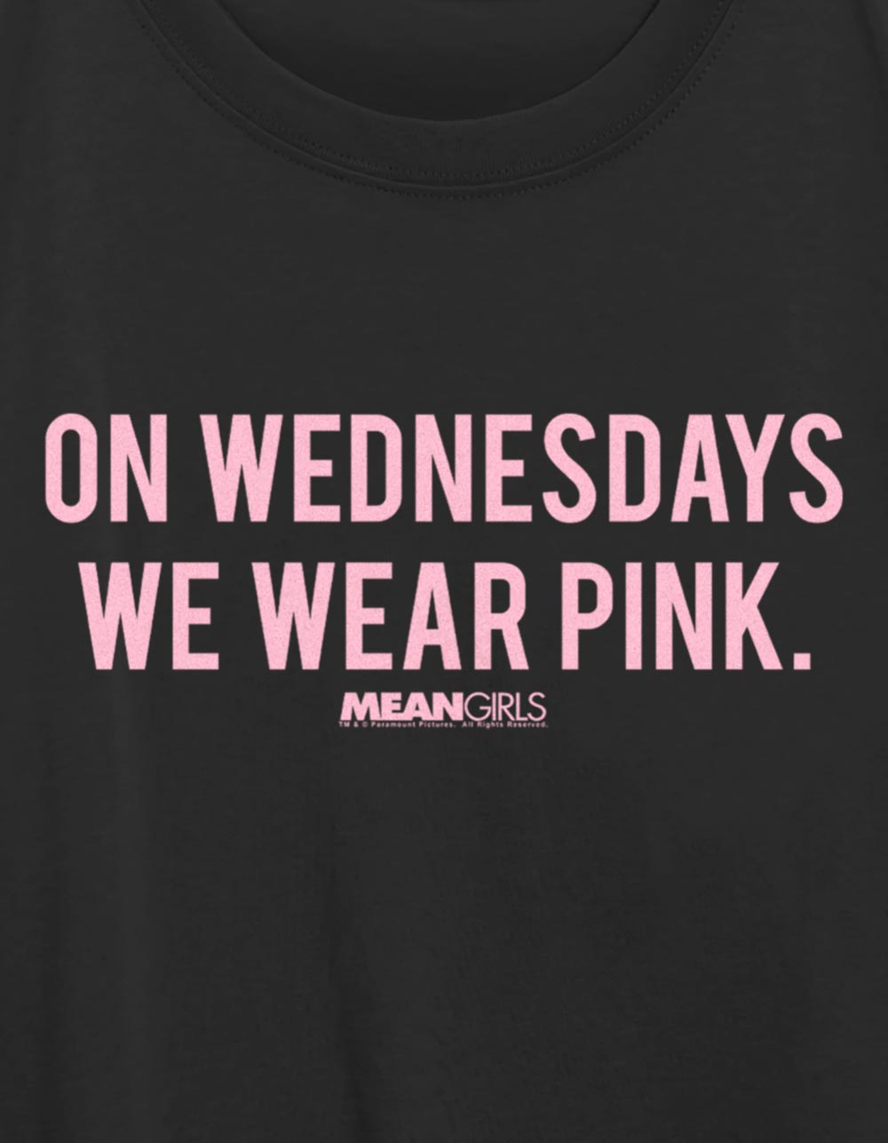 MEAN GIRLS Pink Wednesdays Womens Oversized Tee - BLACK