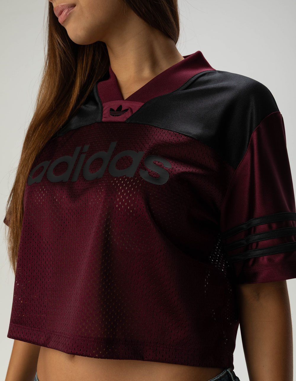 ADIDAS Originals Womens Crop Jersey - MAROON | Tillys