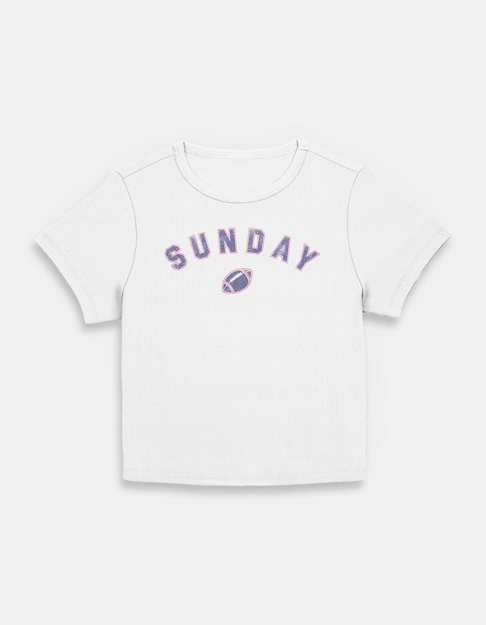 FOOTBALL Sunday Womens Baby Tee - CREAM