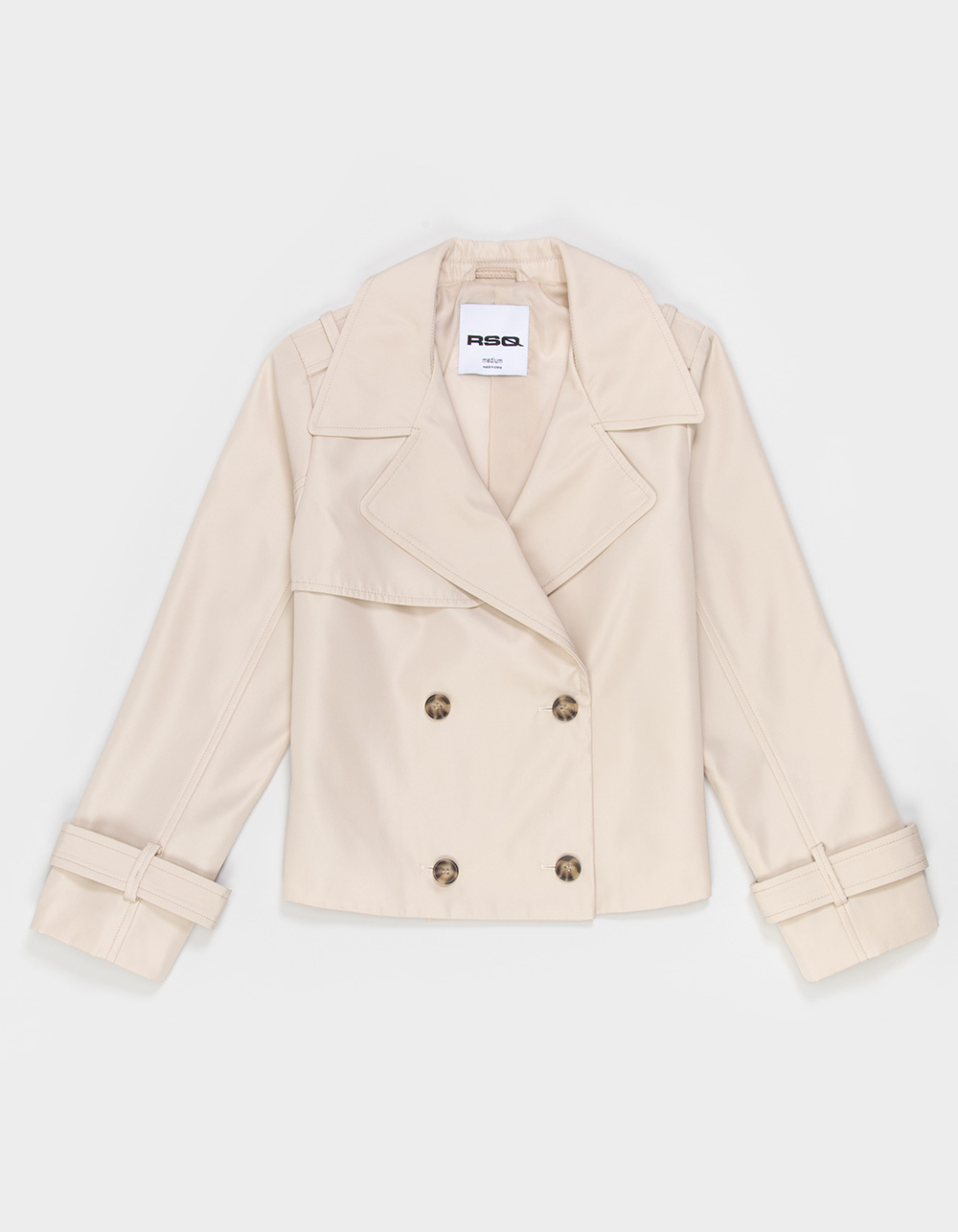 RSQ Girls Cropped Jacket - ECRU