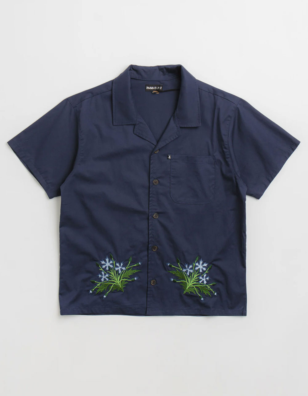 PASS~PORT Bloom Mens Casual Button Up Shirt - NAVY