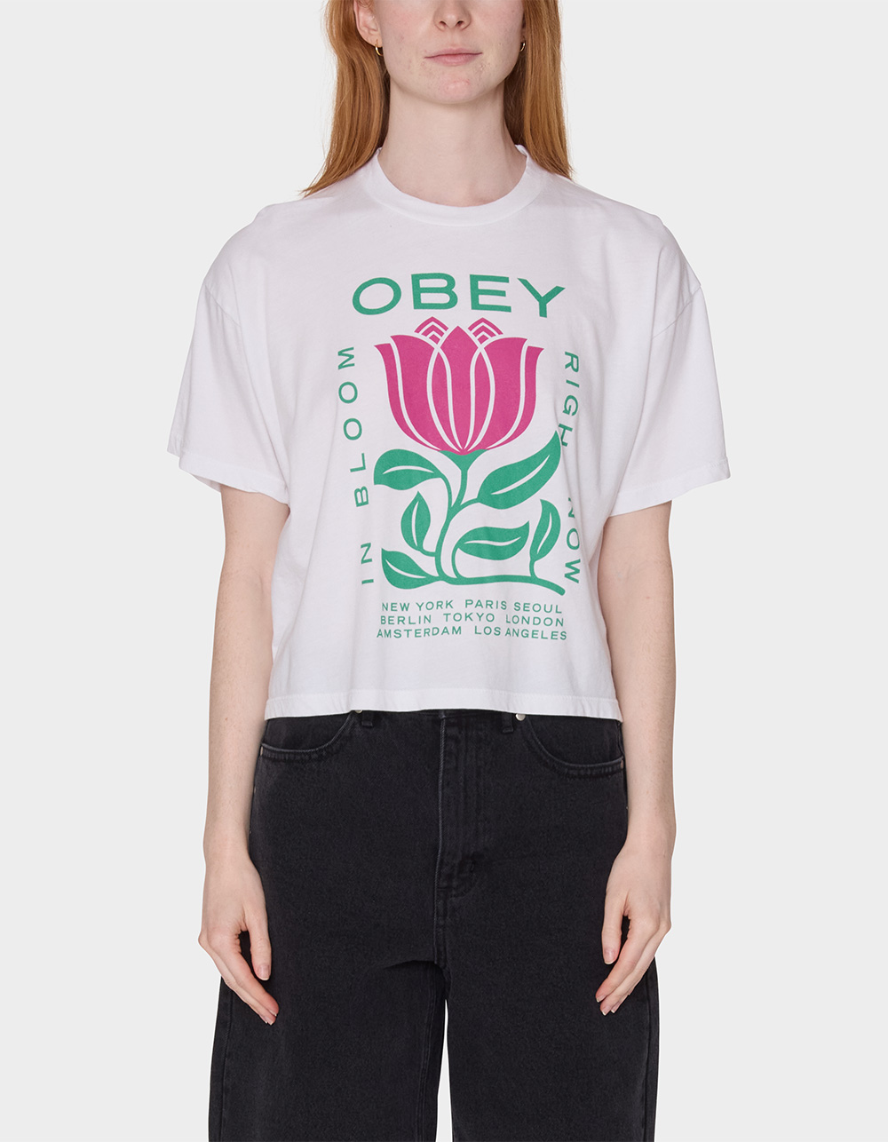OBEY Bloom Womens Tee - WHITE