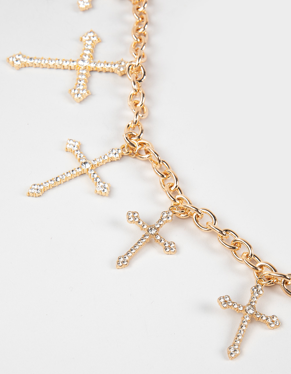 Cross Chain Womens Belt - GOLD