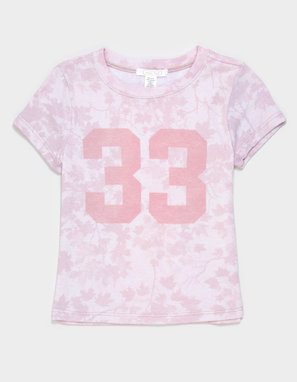 FULL TILT 33 Allover Print Girls Tee - PINK COMBO