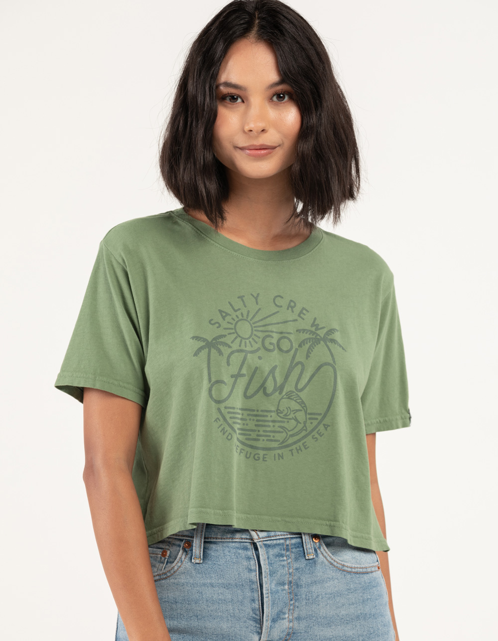 Salty Crew Go Sailin Dusty Gold - Crop Top