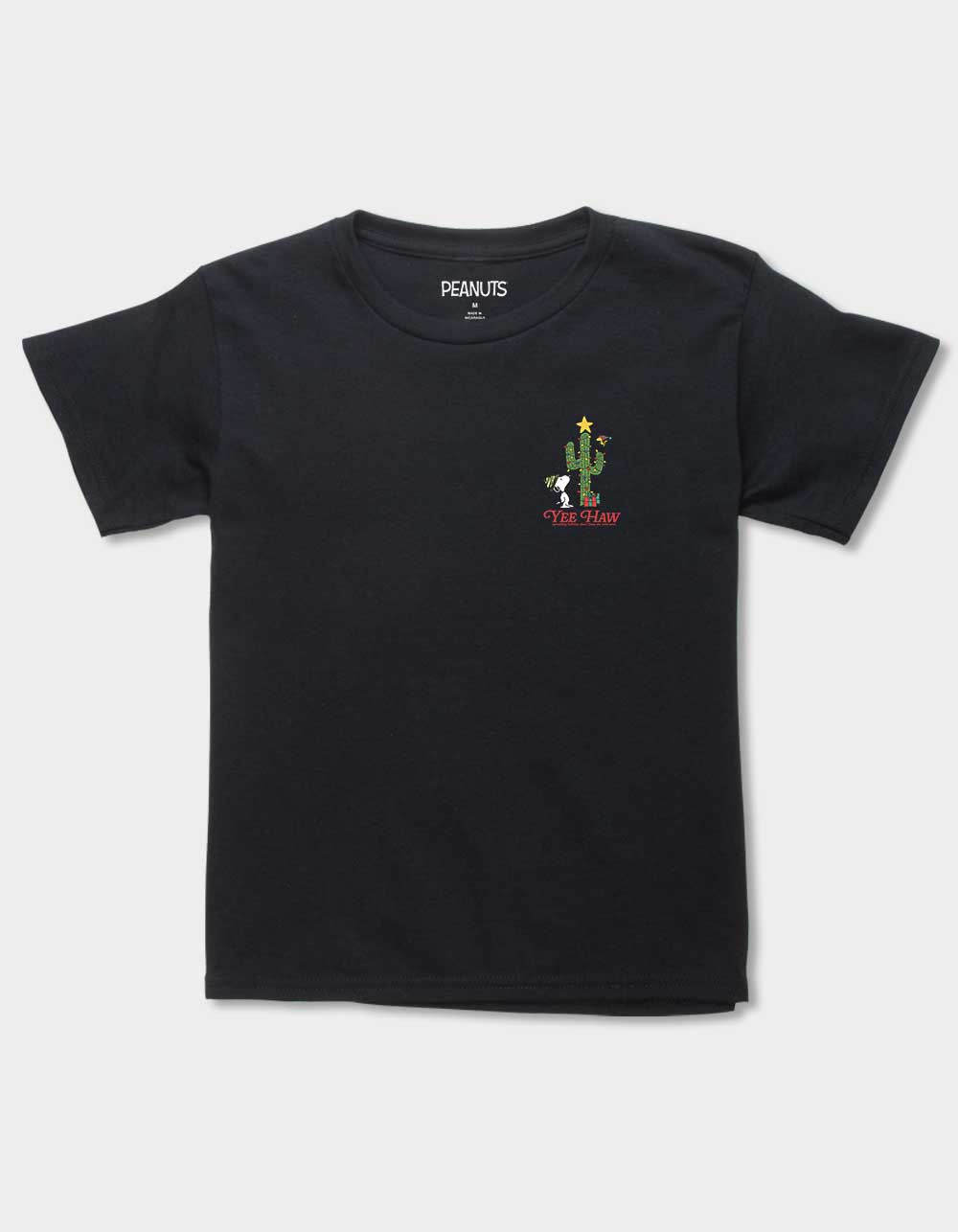 PEANUTS Yee Haw Holiday Unisex Kids Tee - BLACK