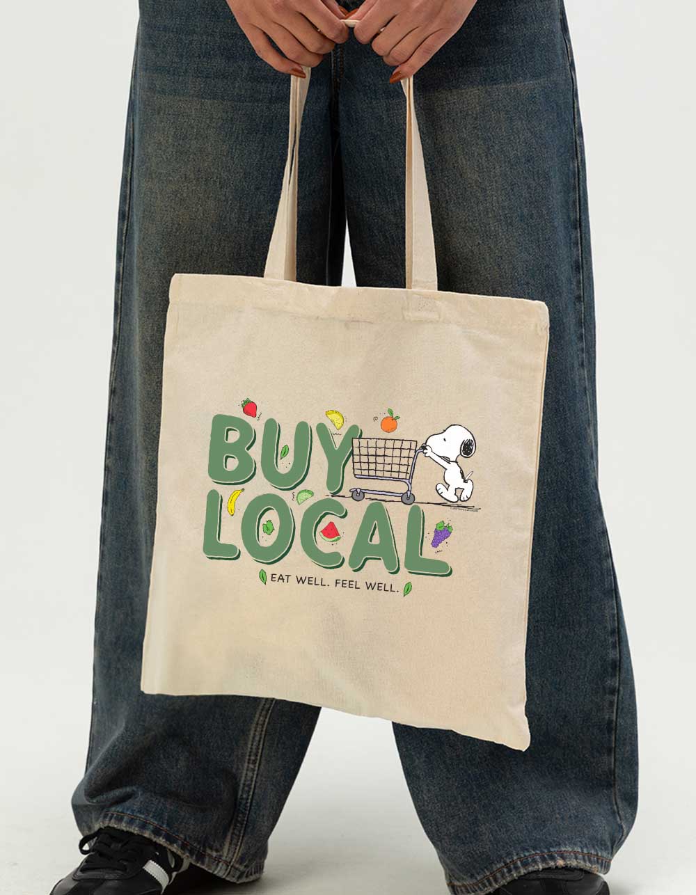PEANUTS Buy Local Tote Bag - NATURAL