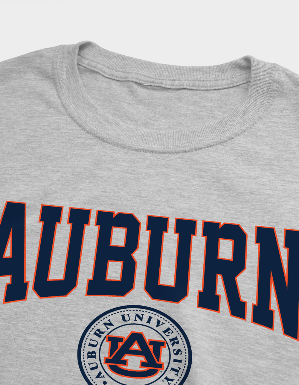 AUBURN UNIVERSITY Collegiate Seal Mens Tee - HEATHER GRAY