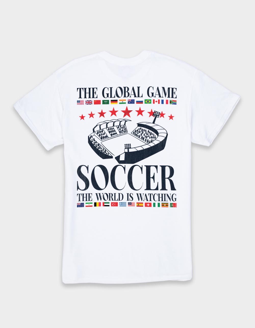 SOCCER World Is Watching Unisex Tee - WHITE